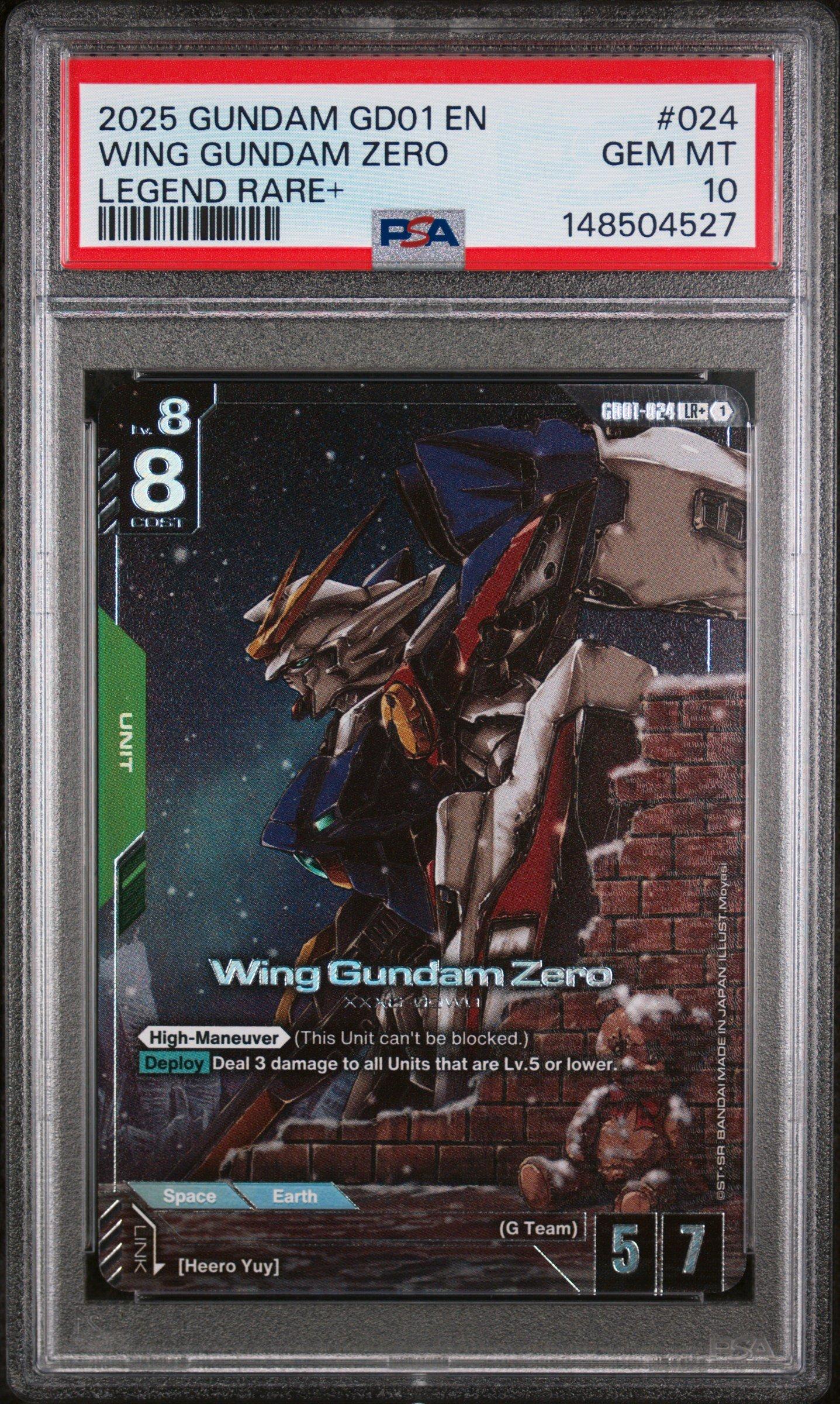 2025 Gundam Newtype Rising 024 Wing Gundam Zero Legend Rare+ PSA