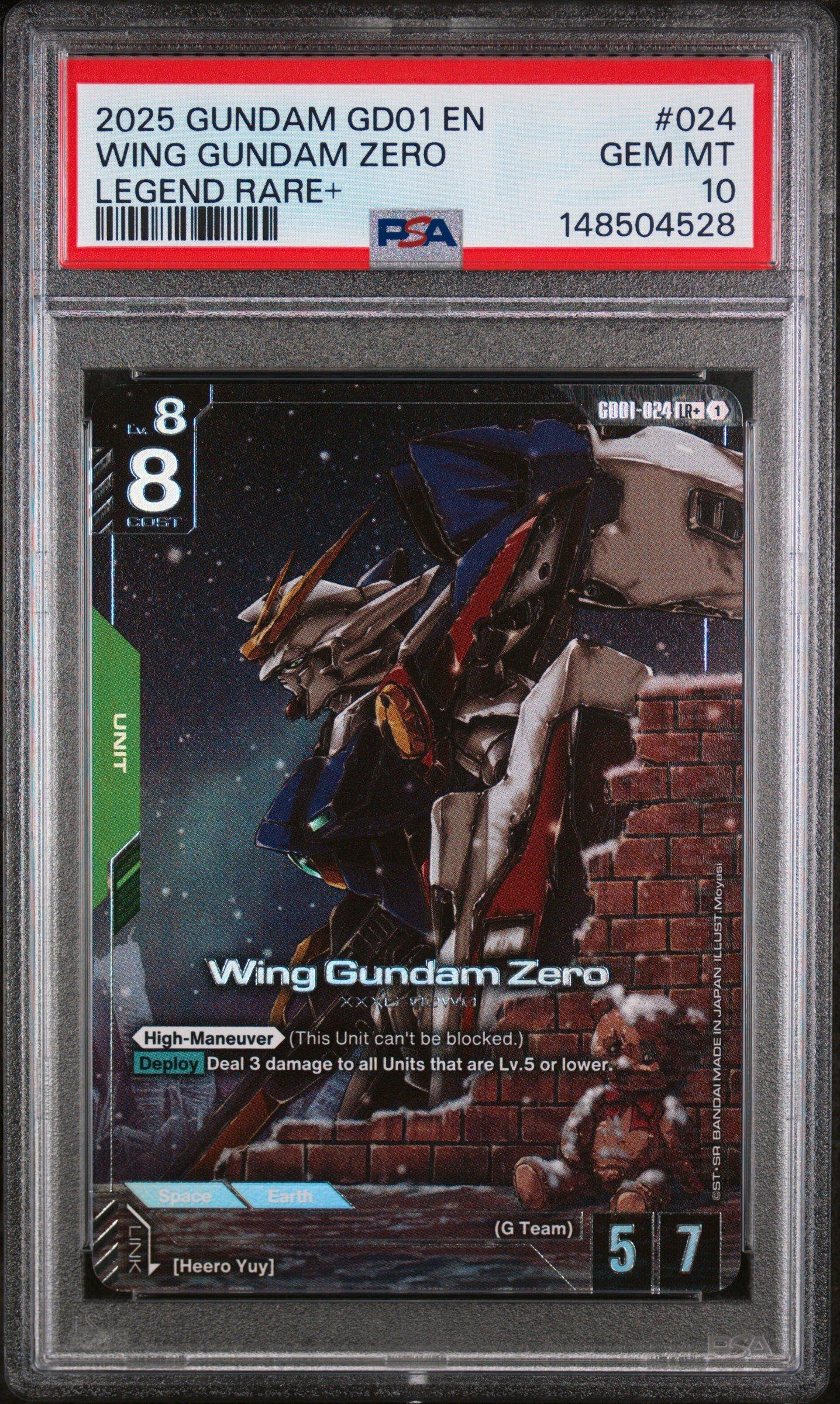 2025 Gundam Newtype Rising 024 Wing Gundam Zero Legend Rare+ PSA