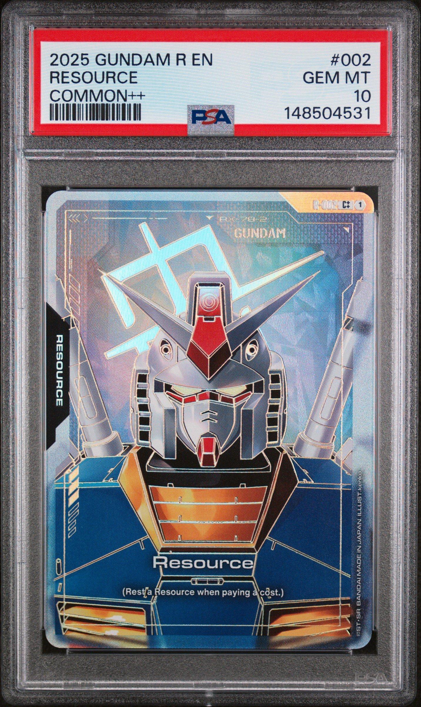 2025 Gundam Resource 002 Resource Common++ PSA 10 Graded Card