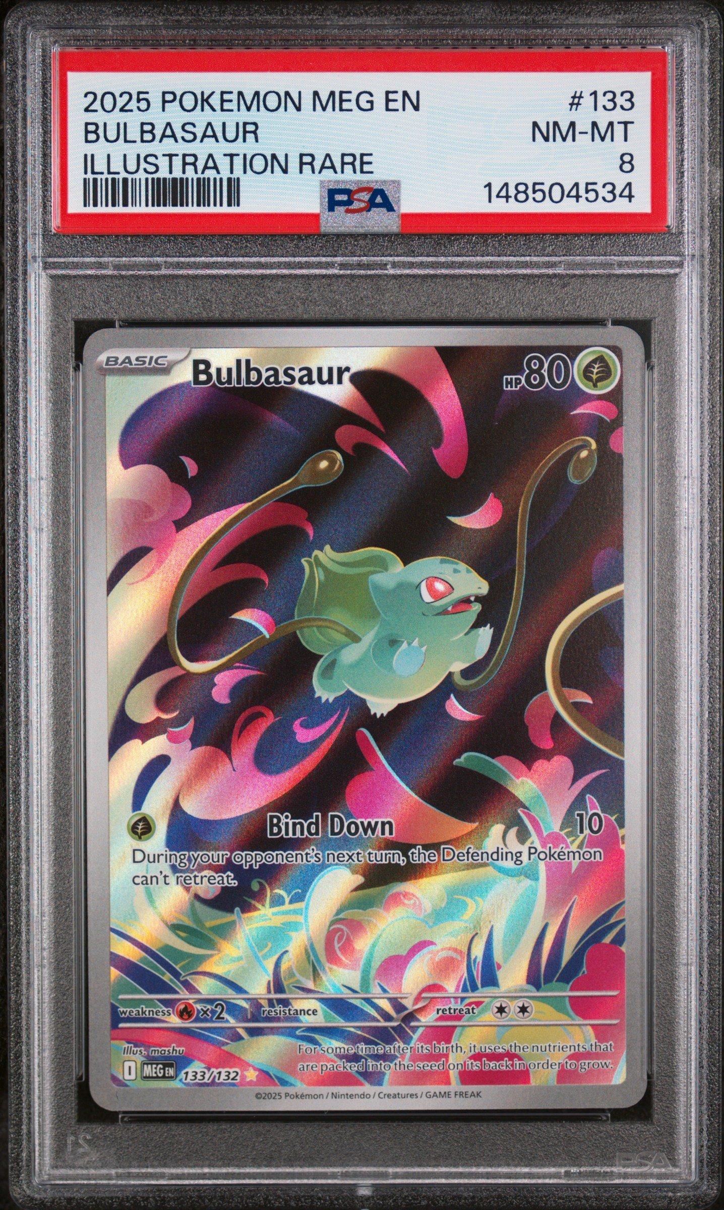 2025 Pokemon Meg En-mega Evolution 133 Bulbasaur Illustration Rare