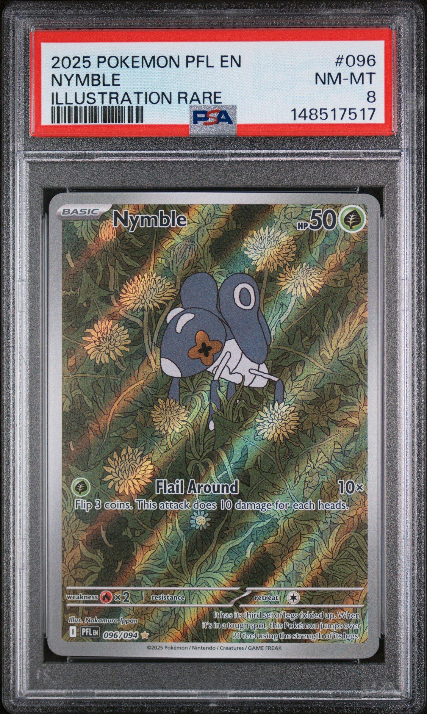 2025 Pokemon Pfl En-phantasmal Flames 096 Nymble Illustration Rare