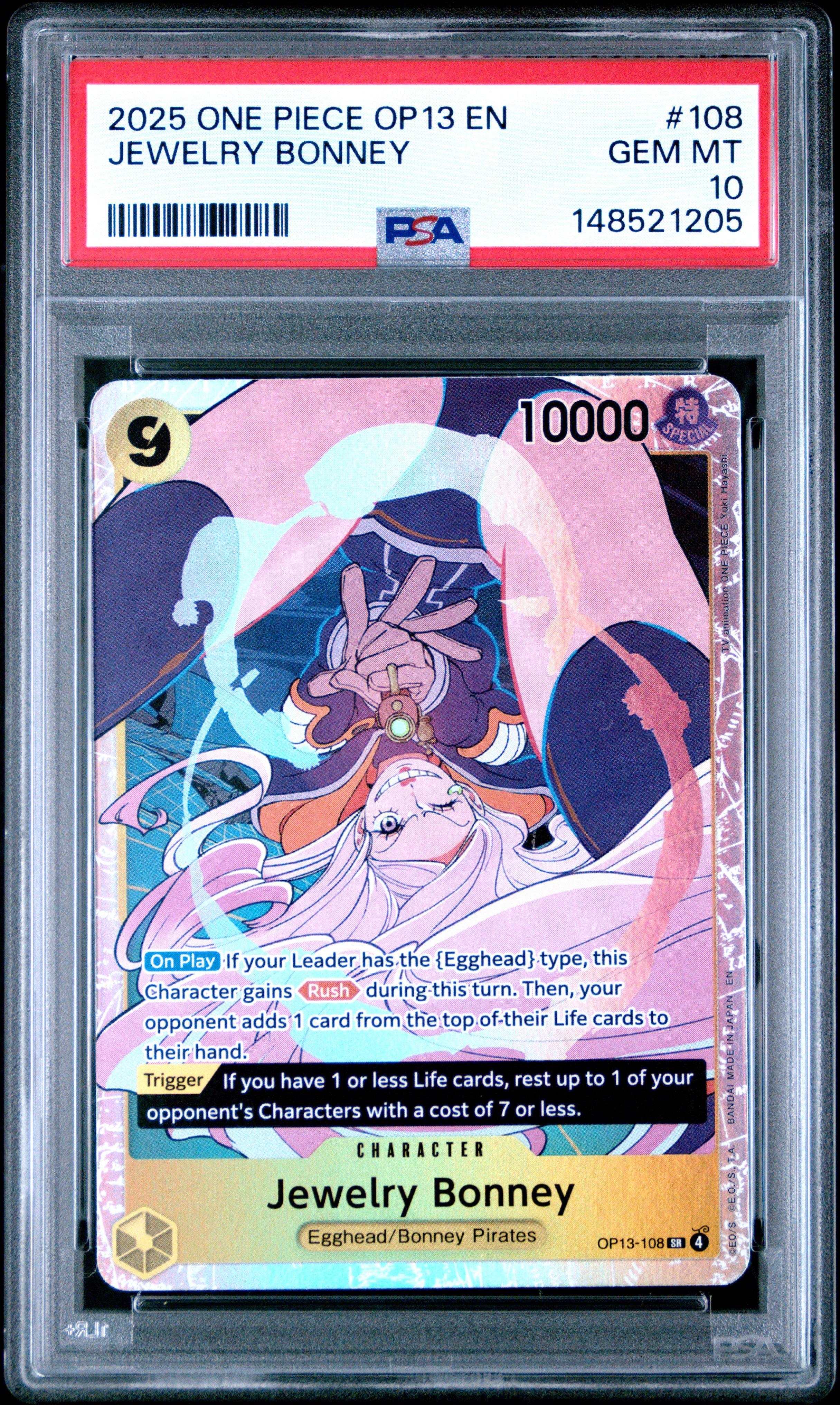 2025 One Piece Op13-carrying On His Will 108 Jewelry Bonney PSA 10