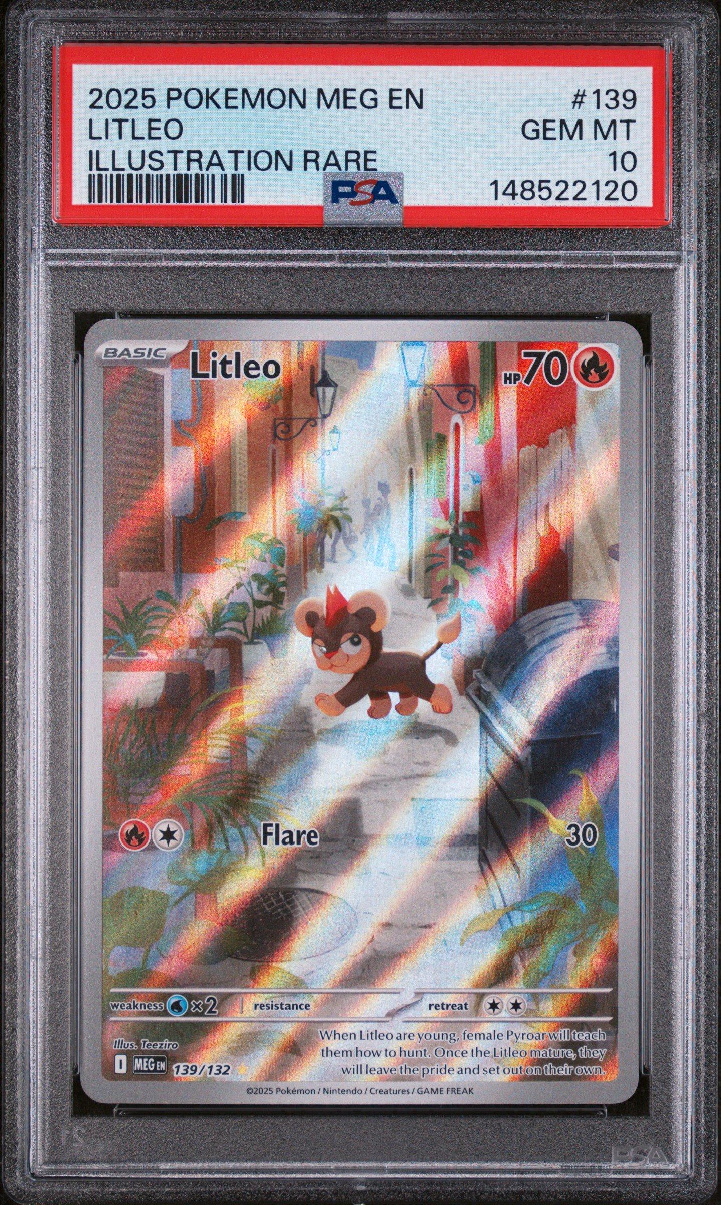 2025 Pokemon Meg En-mega Evolution 139 Litleo Illustration Rare