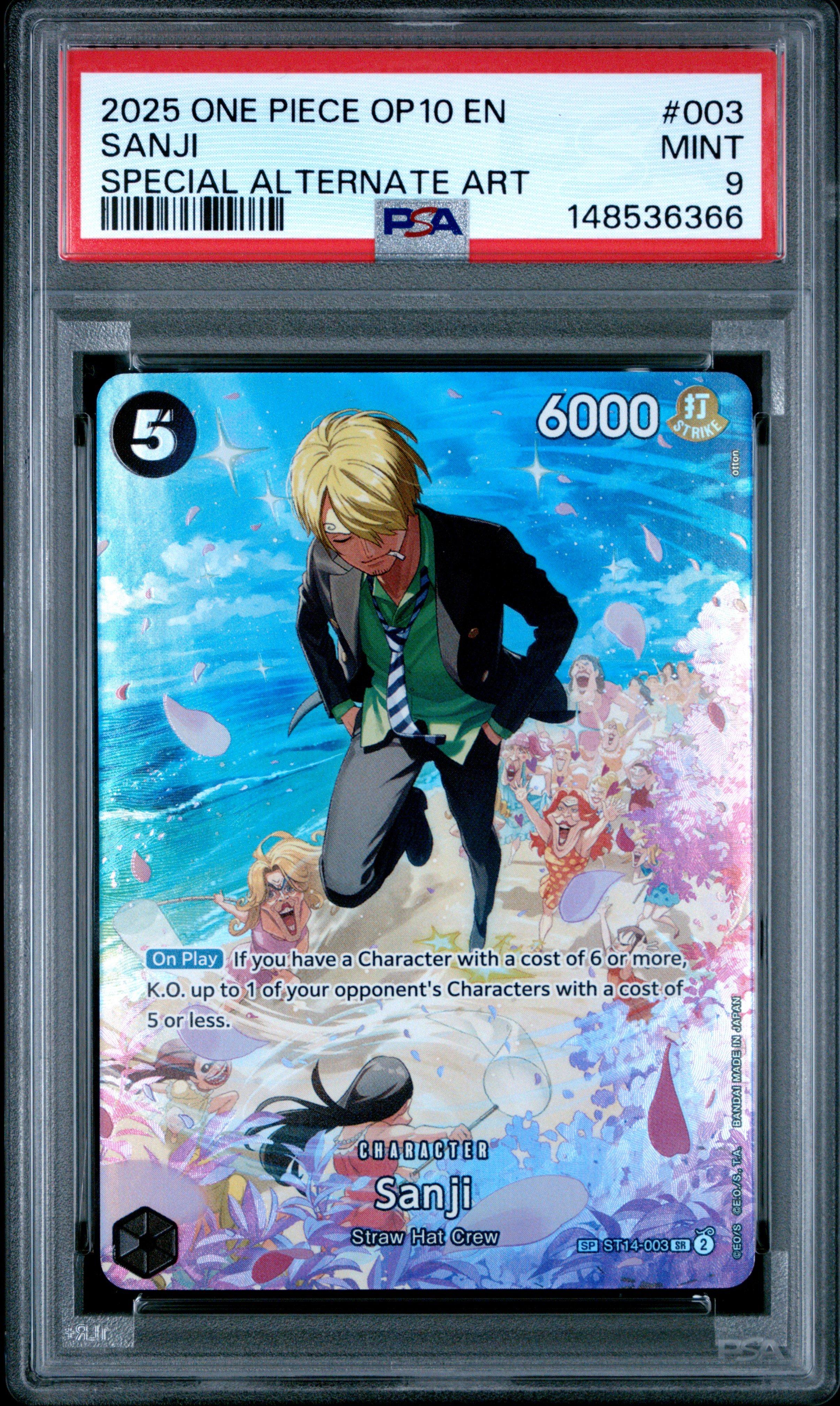 2025 ONE PIECE JP OP10-003 シュガー PSA10 3枚 2025 One Piece Op10-royal Blood 003 Sanji Special Alternate Art
