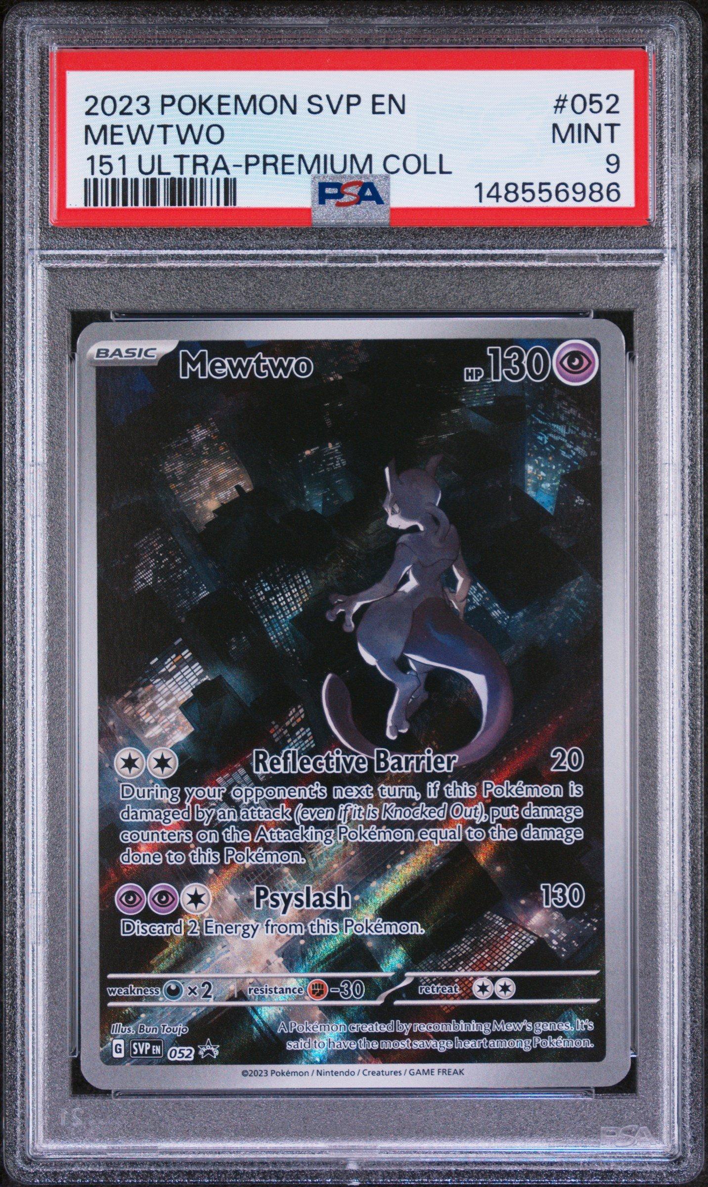 gamestop pokemon cards 151 2023 Svp En-sv Black Star Promo 052 Mewtwo Ultra-premium Collection PSA 9 Graded Card Pokemon Trading Card Game: Scarlet