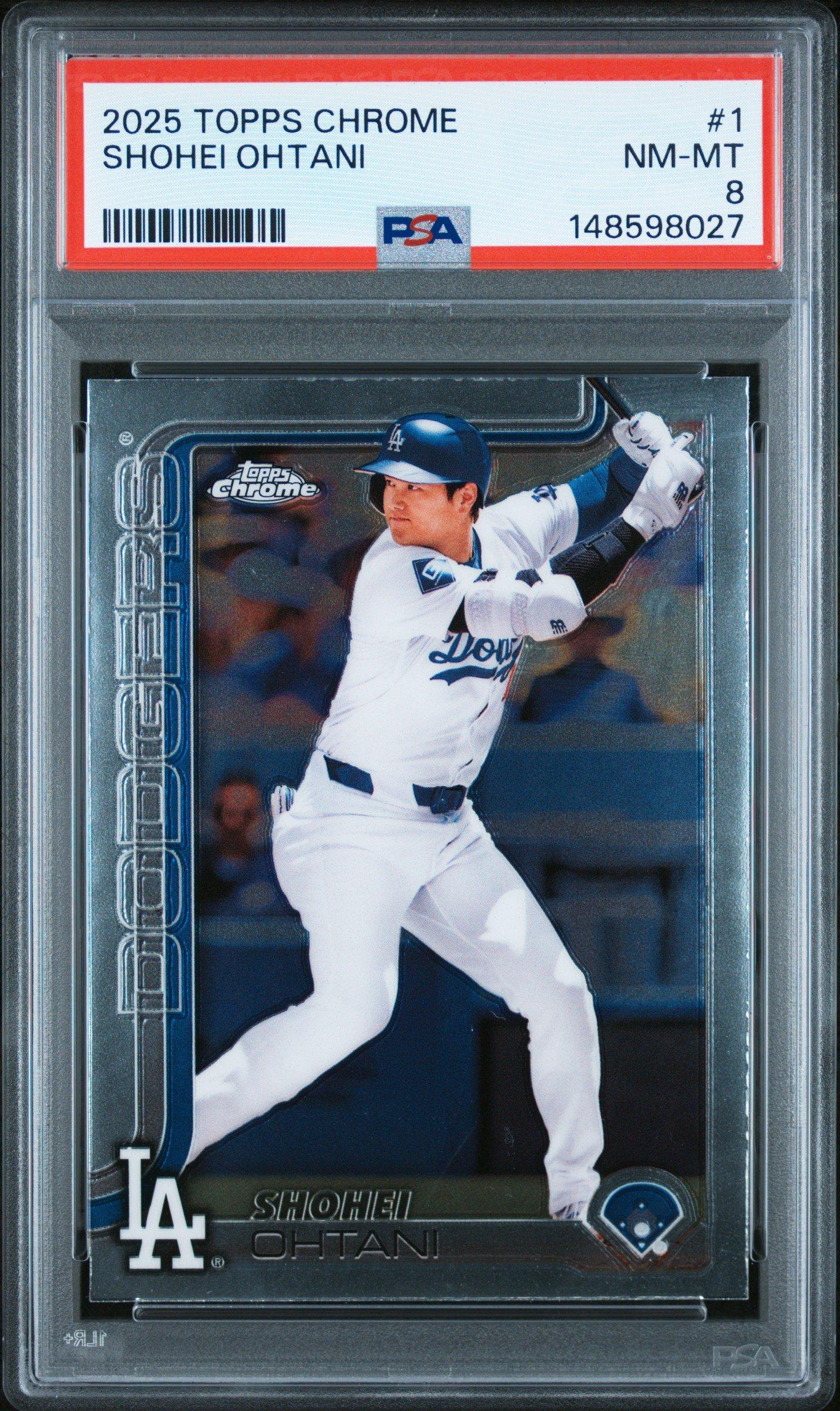 2025 Topps Chrome 1 Shohei Ohtani PSA 8 Graded Card | GameStop