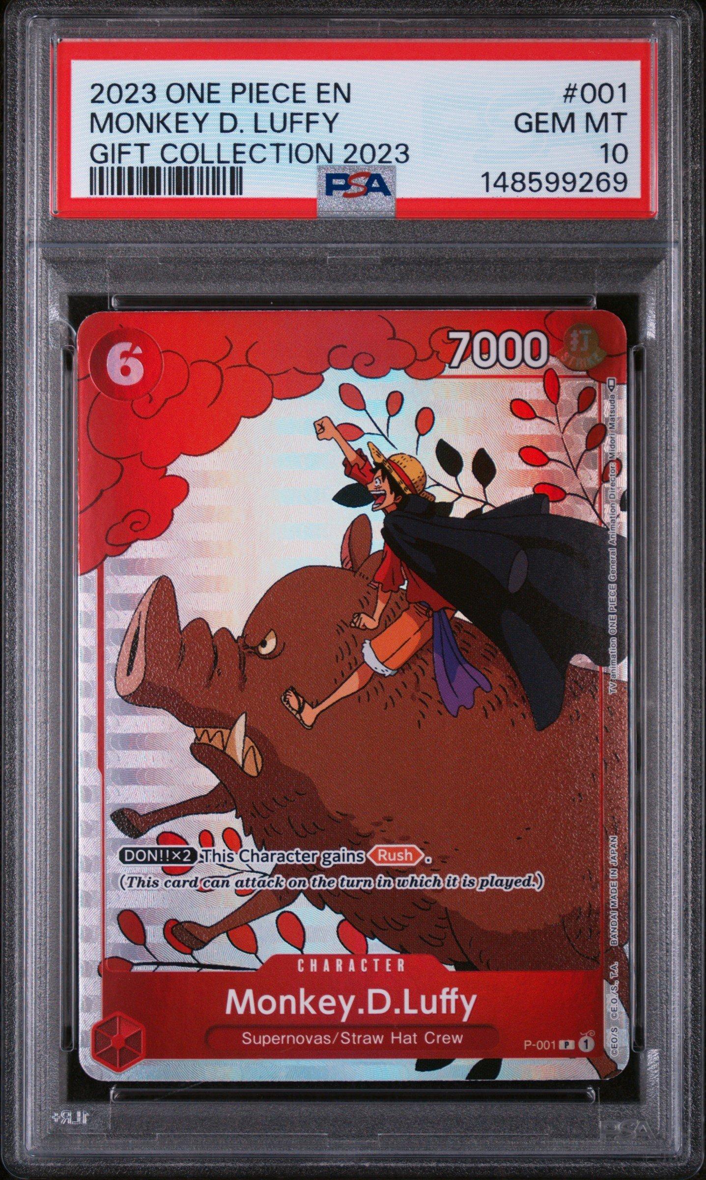 2023 One Piece Gift Collection 2023 001 Monkey D. Luffy PSA 10