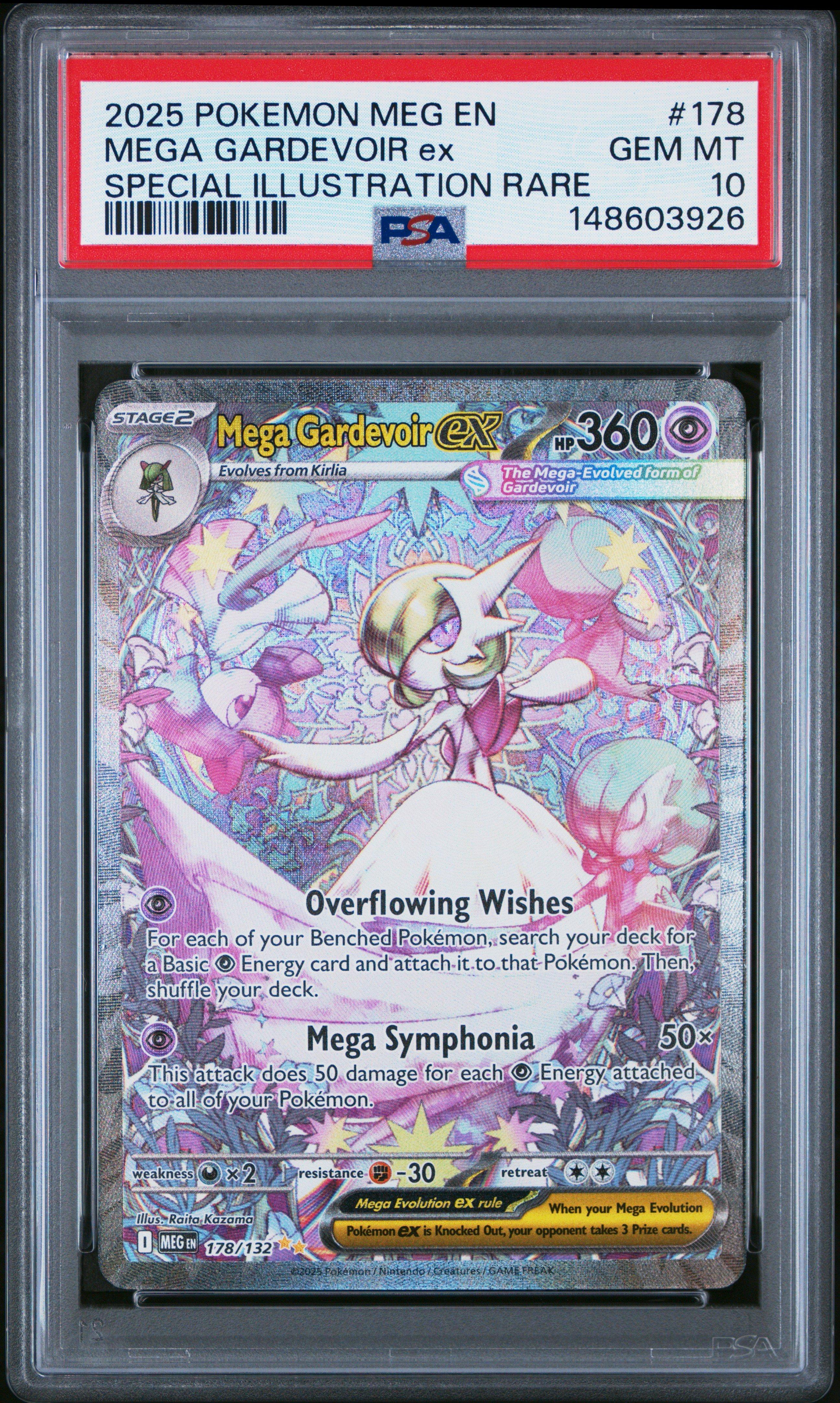 2025 Pokemon Meg En-mega Evolution 178 Mega Gardevoir Ex Special
