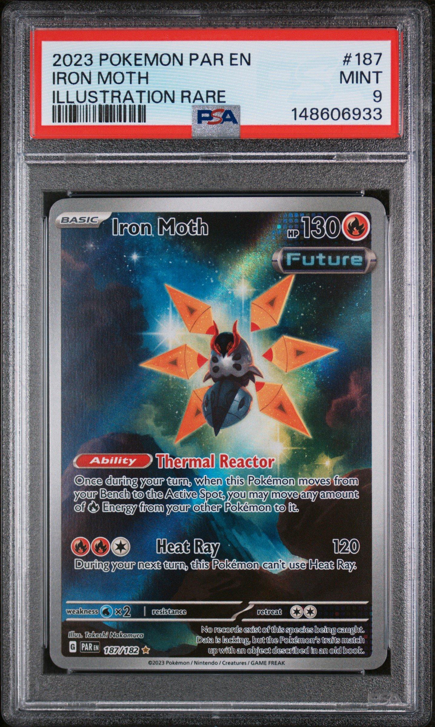 2023 Pokemon Par En-paradox Rift 187 Iron Moth Illustration Rare PSA 9