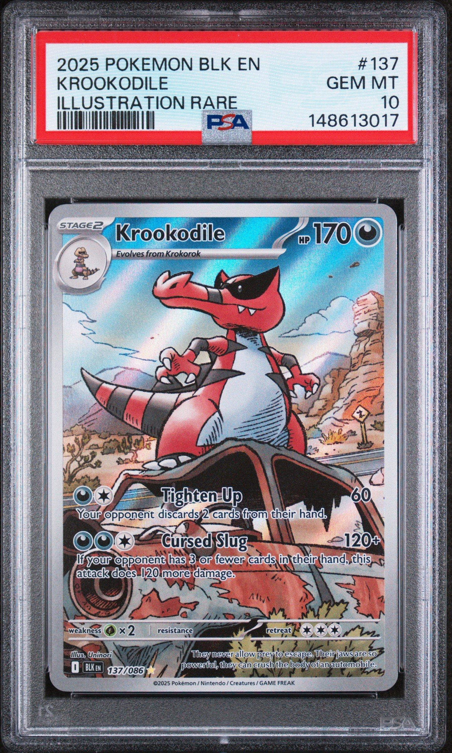 2025 Pokemon Blk En-black Bolt 137 Krookodile Illustration Rare