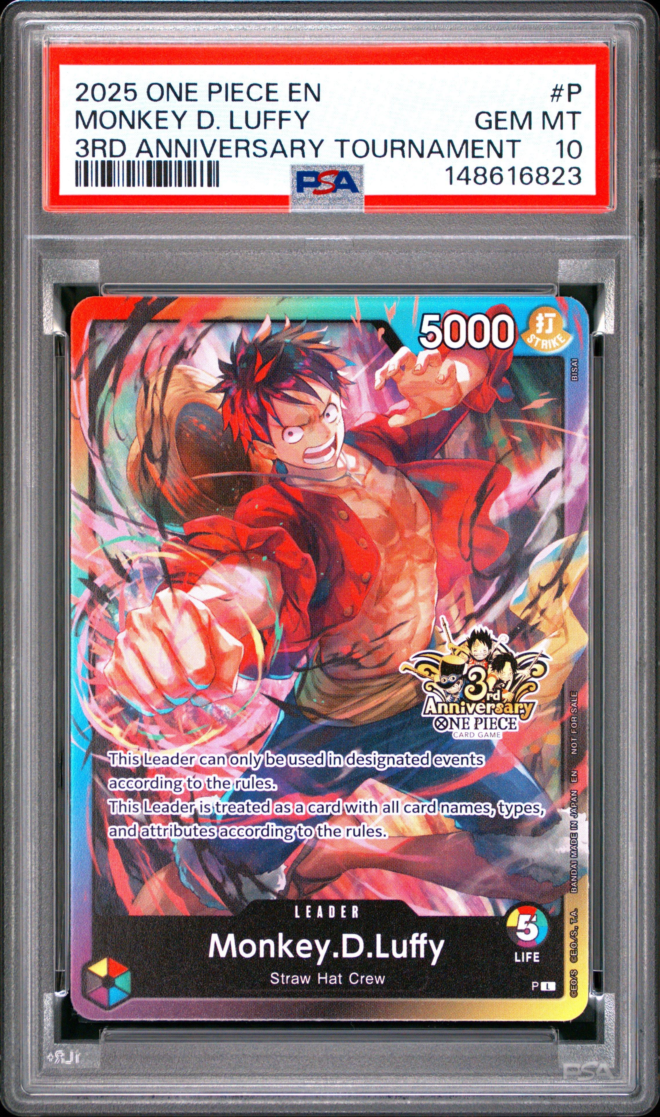 2025 One Piece Promos P Monkey D. Luffy 3rd Anniversary Tournament