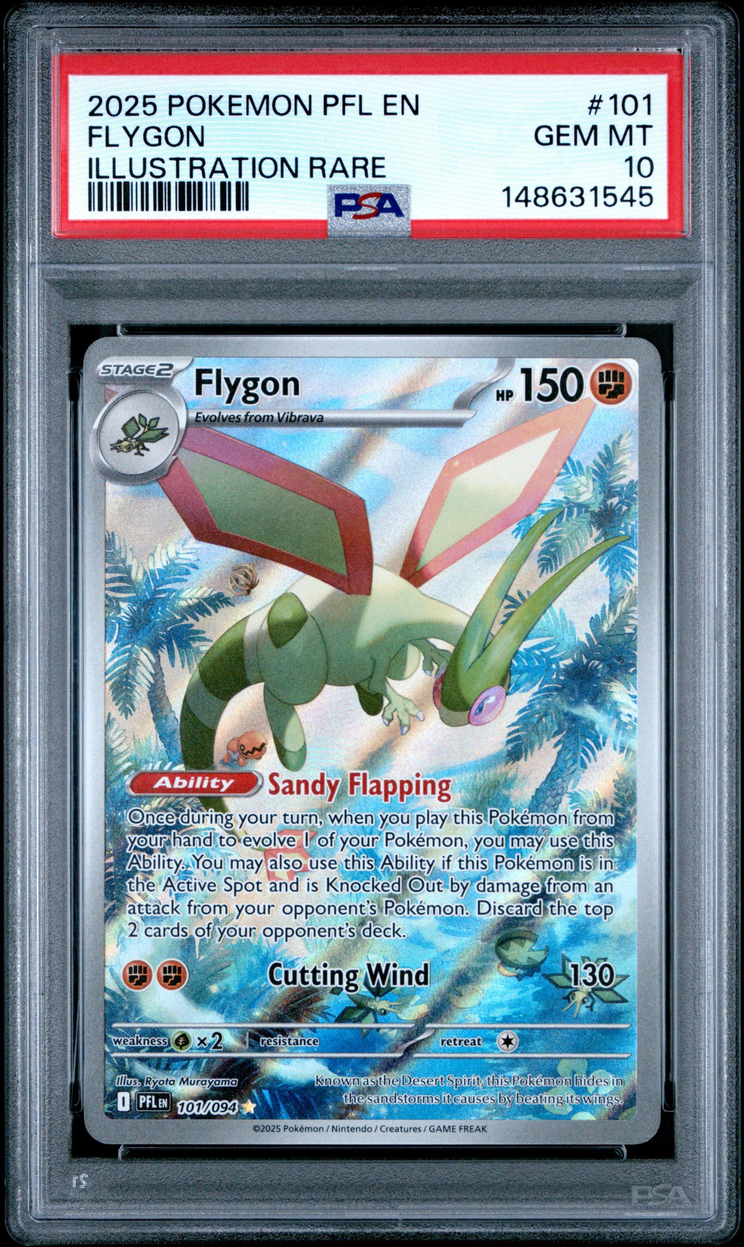2025 Pokemon Pfl En-phantasmal Flames 101 Flygon Illustration Rare