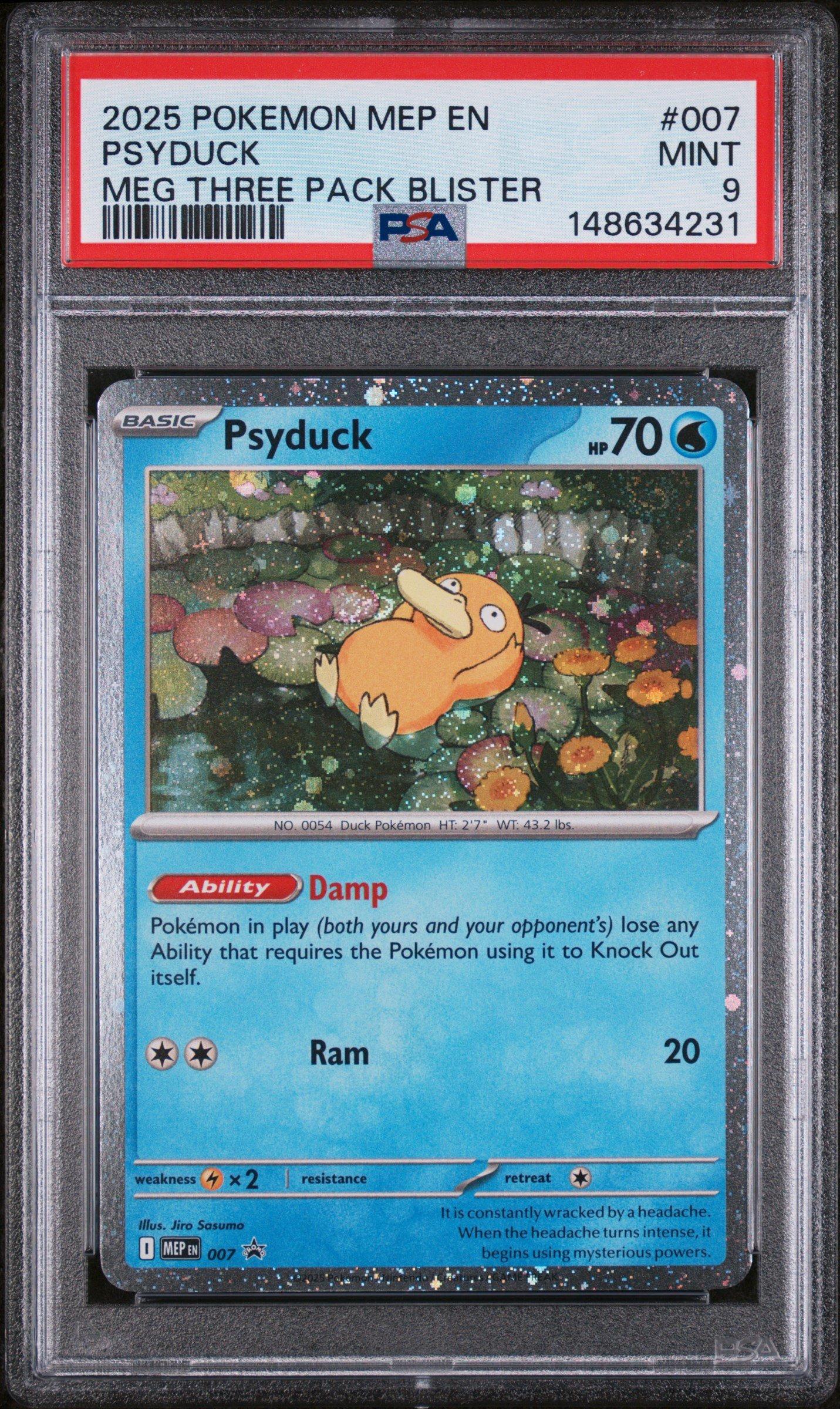 2025 Pokemon Mep En-me Black Star Promo 007 Psyduck Mega Evolution
