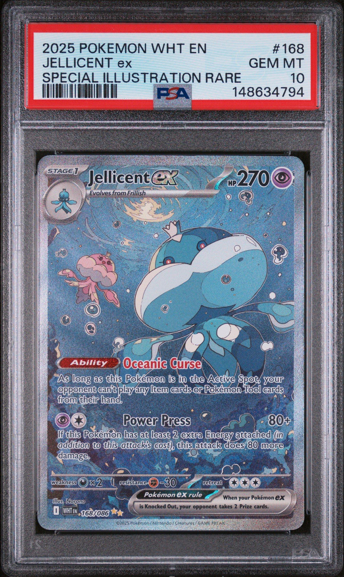 2025 Pokemon Wht En-white Flare 168 Jellicent Ex Special