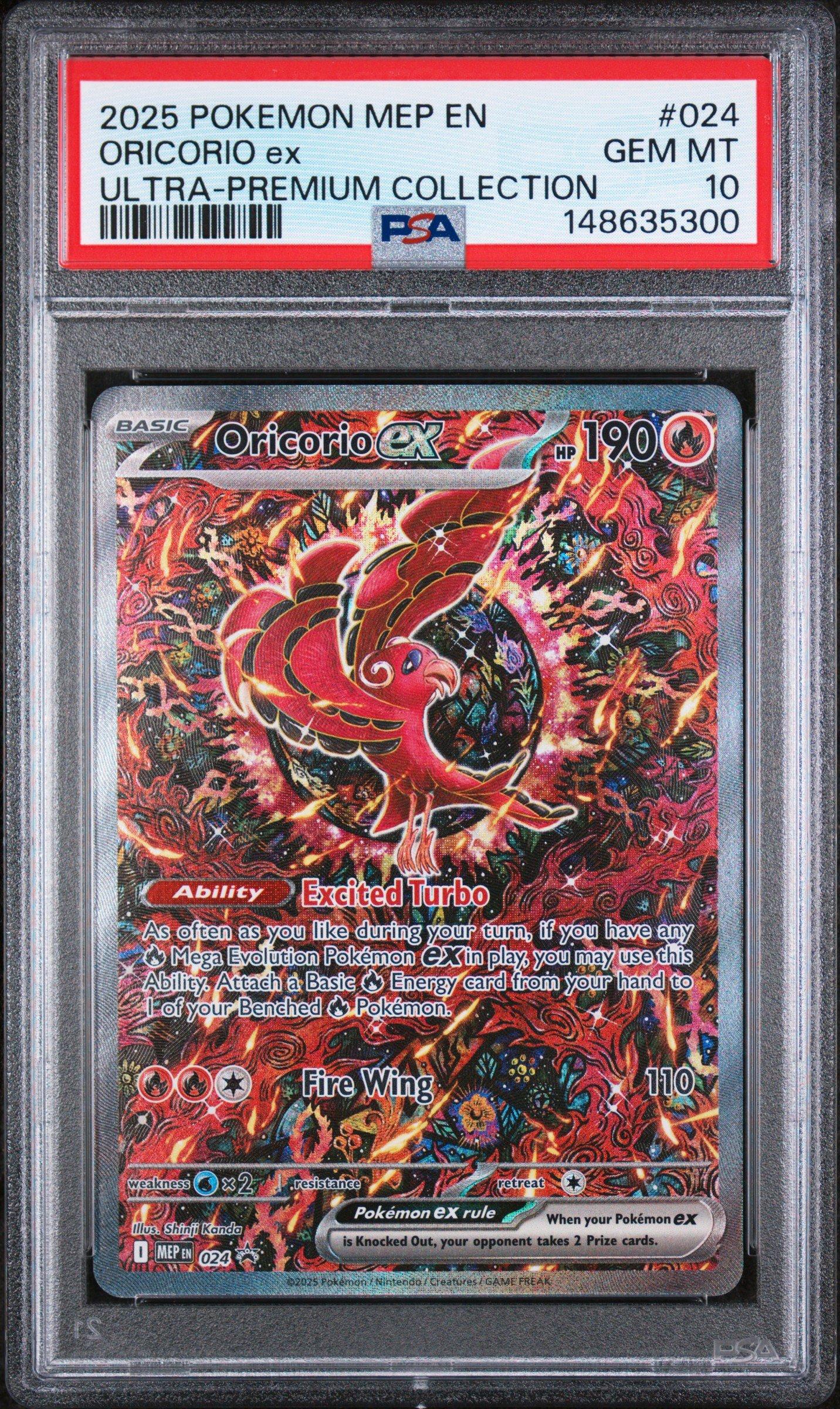 2025 Pokemon Mep En-me Black Star Promo 024 Oricorio Ex Mega