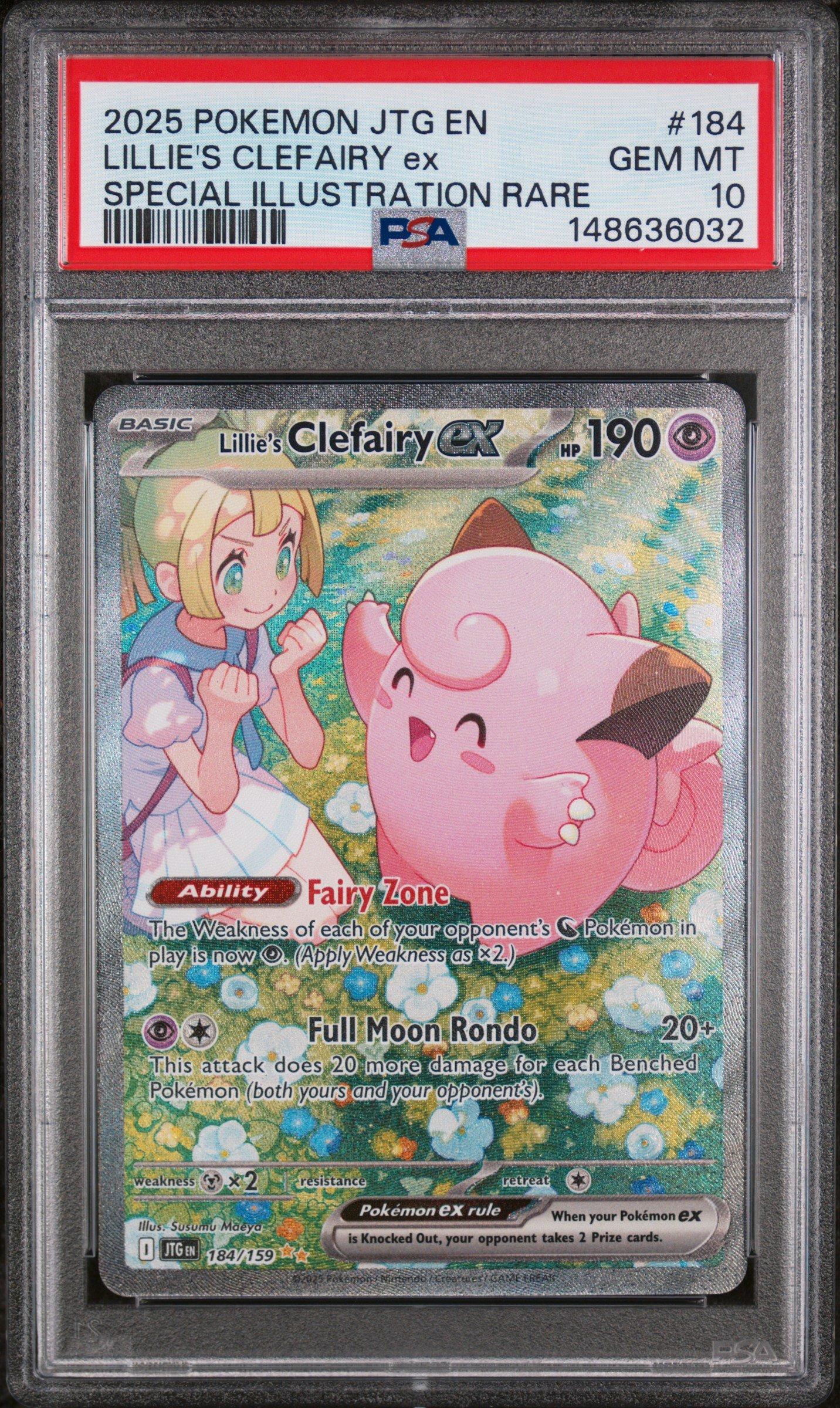 2025 Pokemon Jtg En-journey Together 184 Lillie's Clefairy Ex