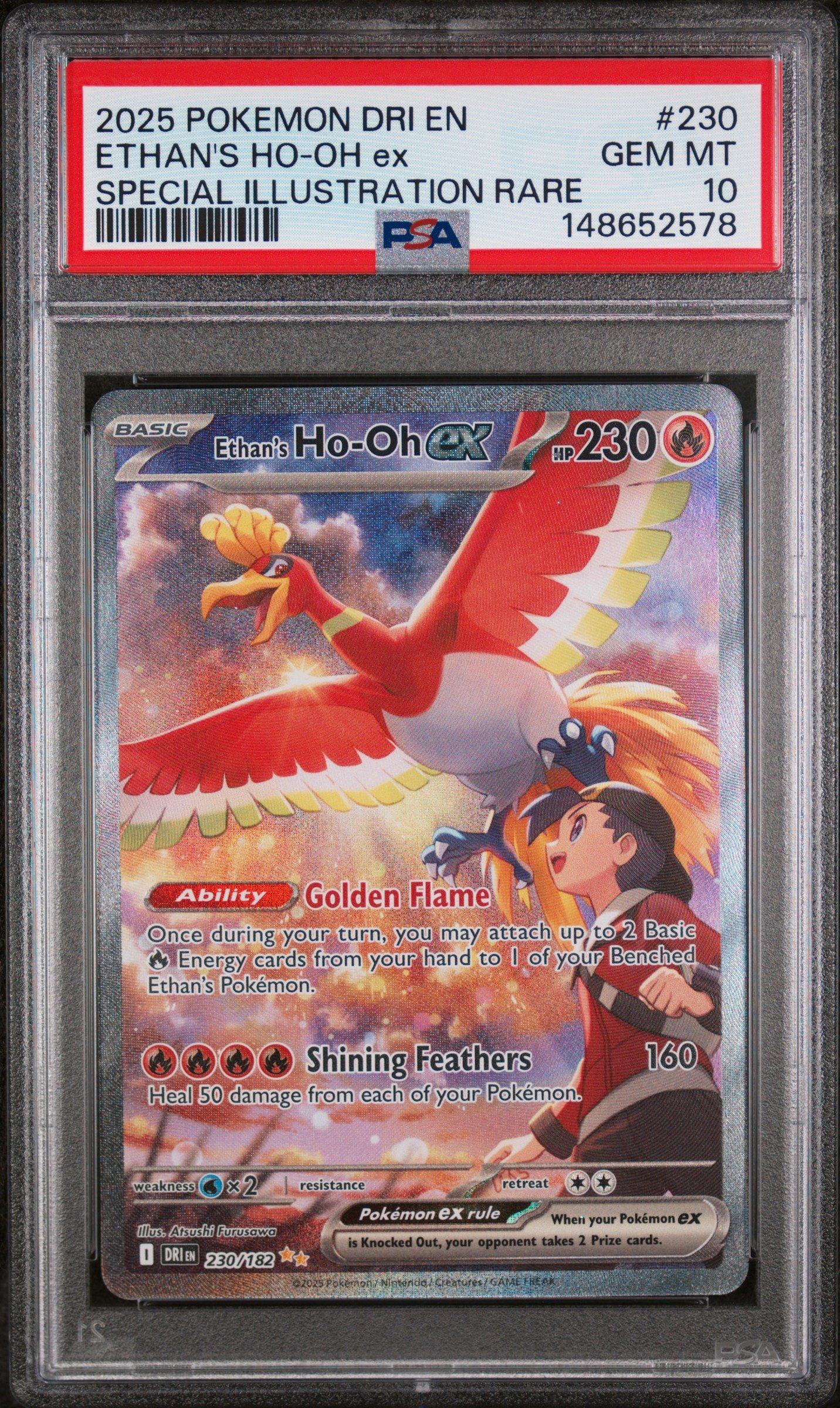 よほほ 2025 Pokemon Dri En-destined Rivals 230 Ethan's Ho-oh Ex Special