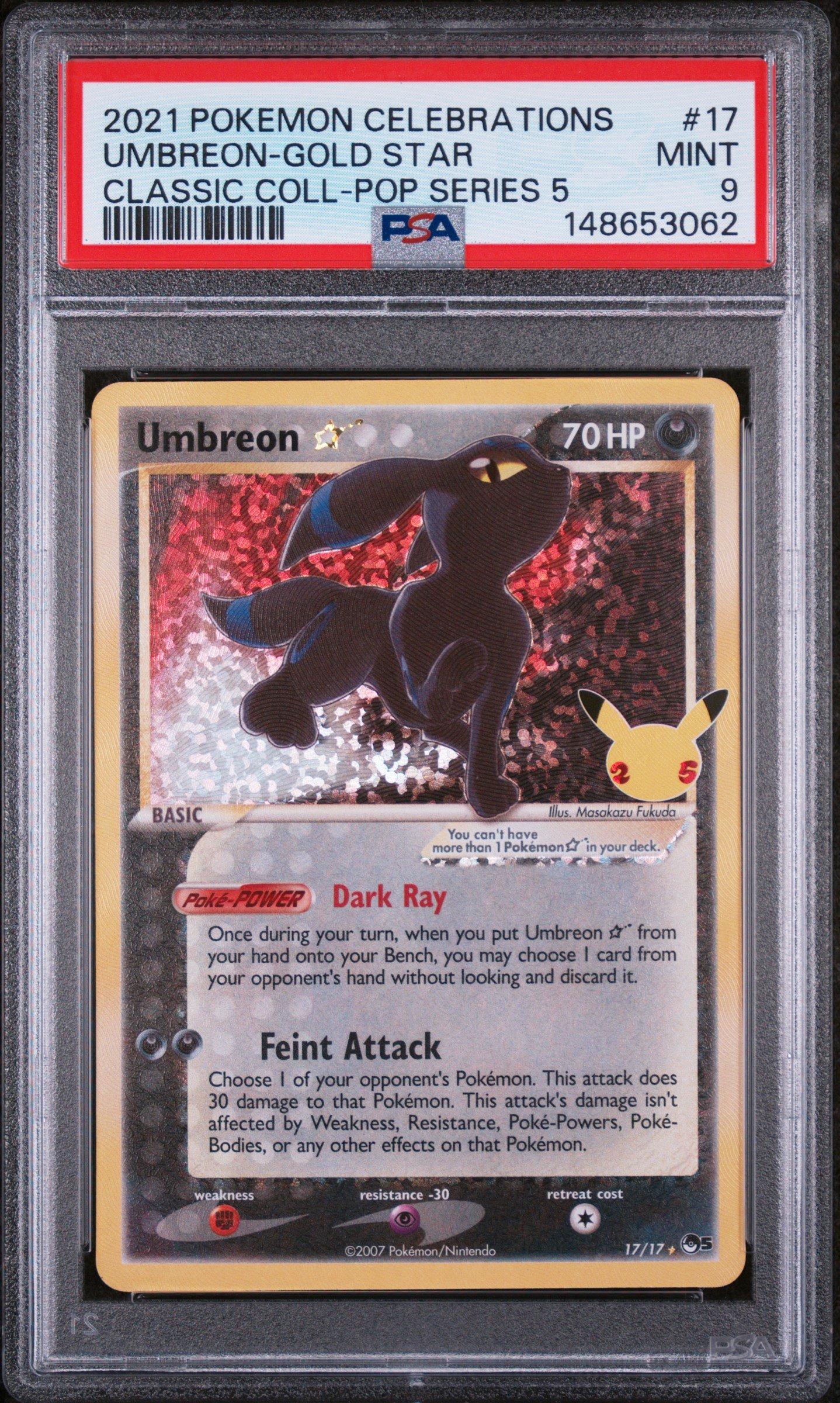 2021 Pokemon Celebrations Classic Collection 17 Umbreon-gold Star