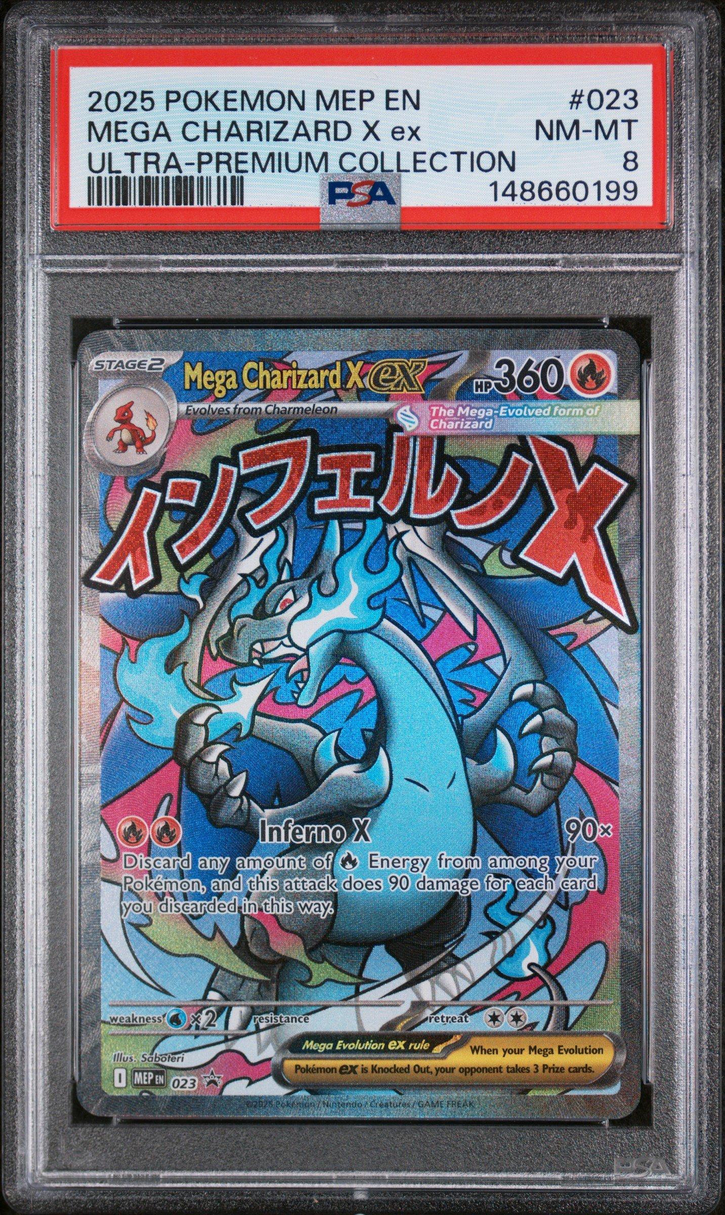 2025 Pokemon Mep En-me Black Star Promo 023 Mega Charizard X Ex