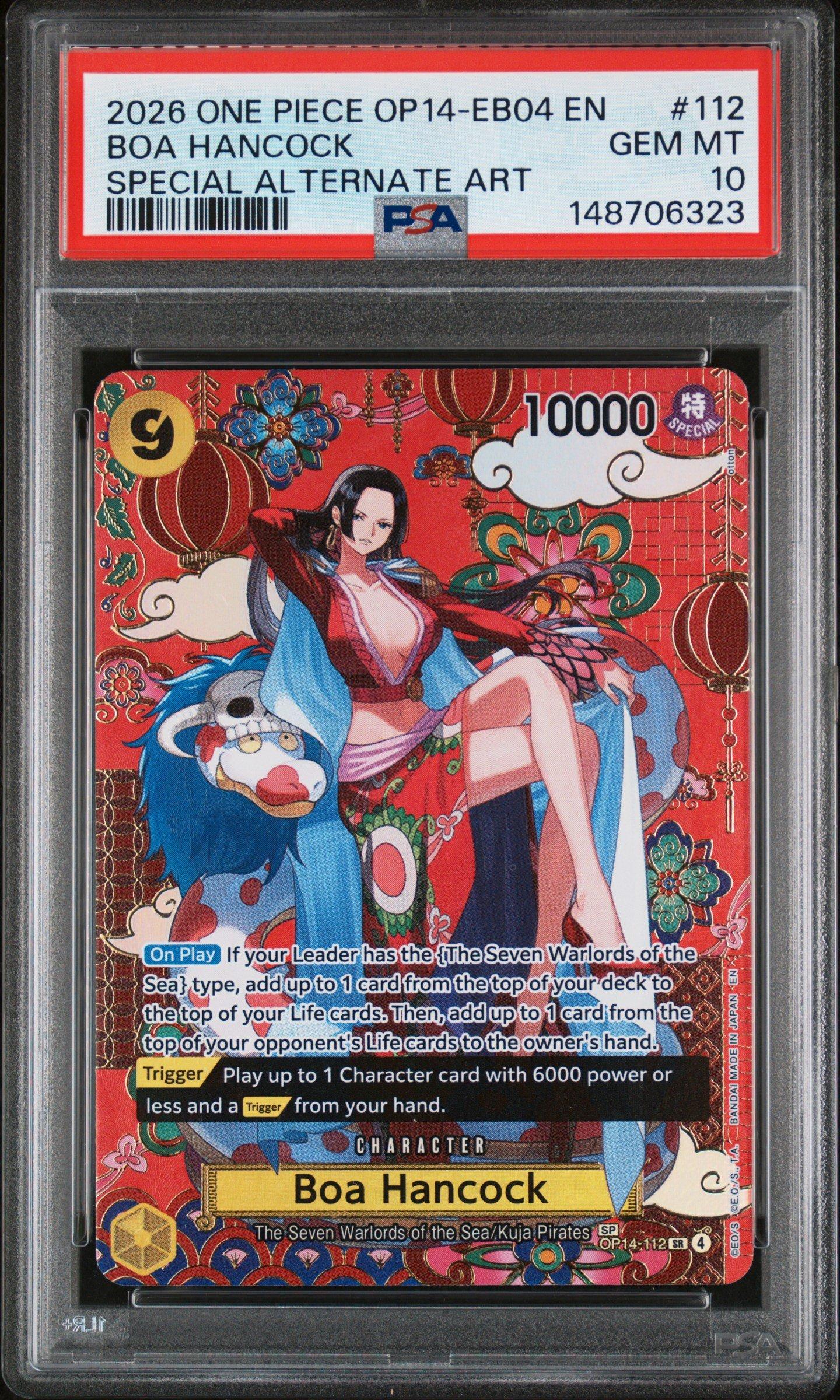PSA10 OP16 HANCOCK ALTERNATE ART ハンコック 2026 One Piece Op14-eb04-the Azure Sea's Seven 112 Boa Hancock