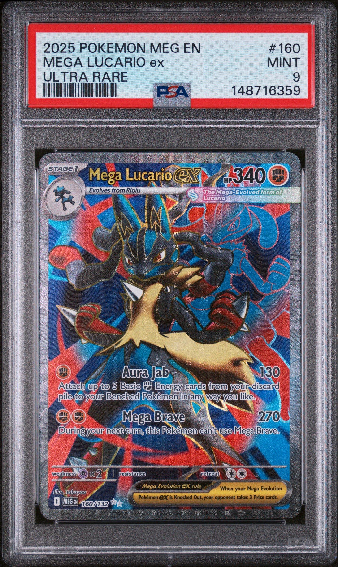 2025 Pokemon Meg En-mega Evolution 160 Mega Lucario Ex Ultra Rare