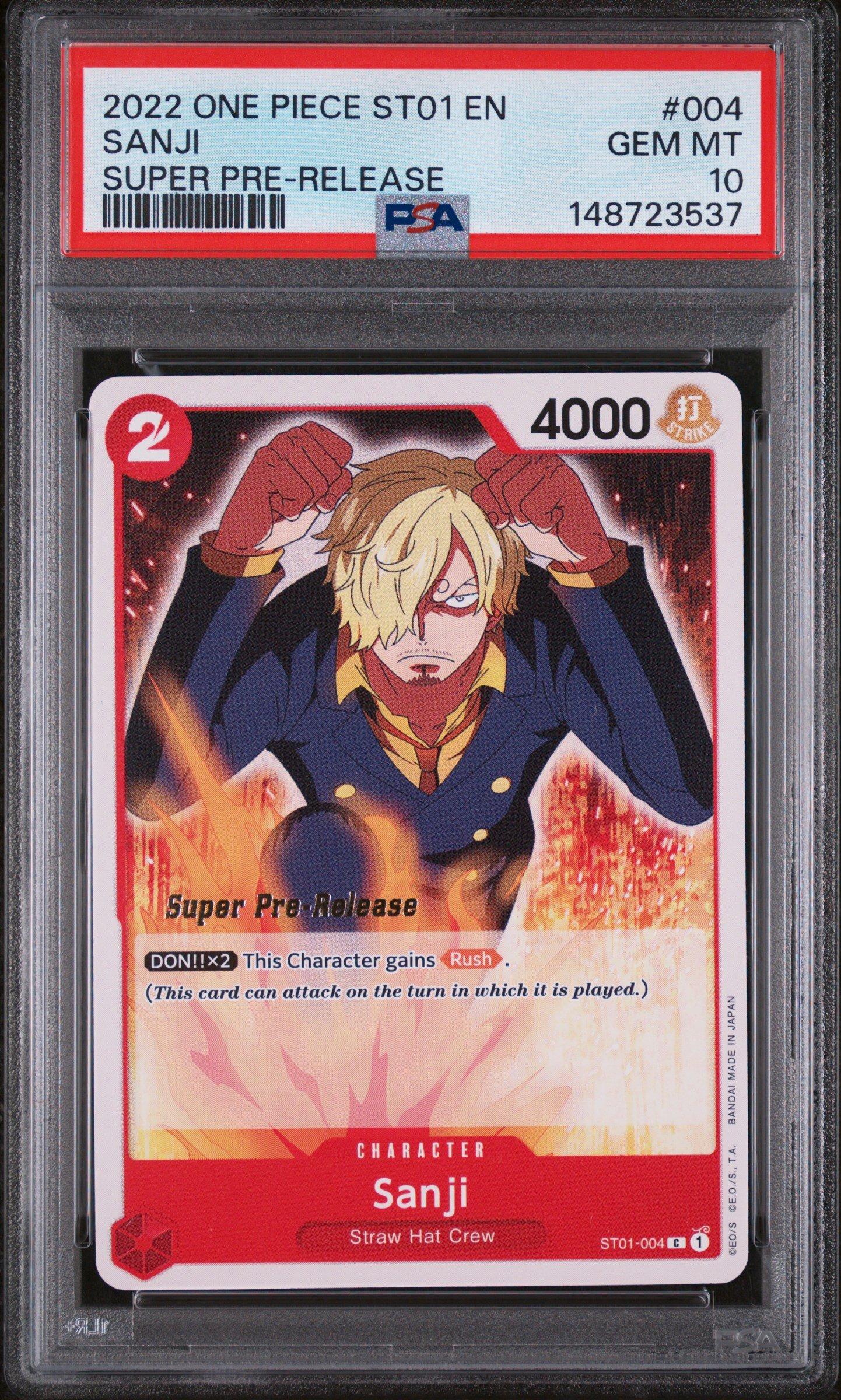 PSA10サンジ #004 1804 2022 One Piece Starter Deck St01-straw Hat Crew 004 Sanji Super