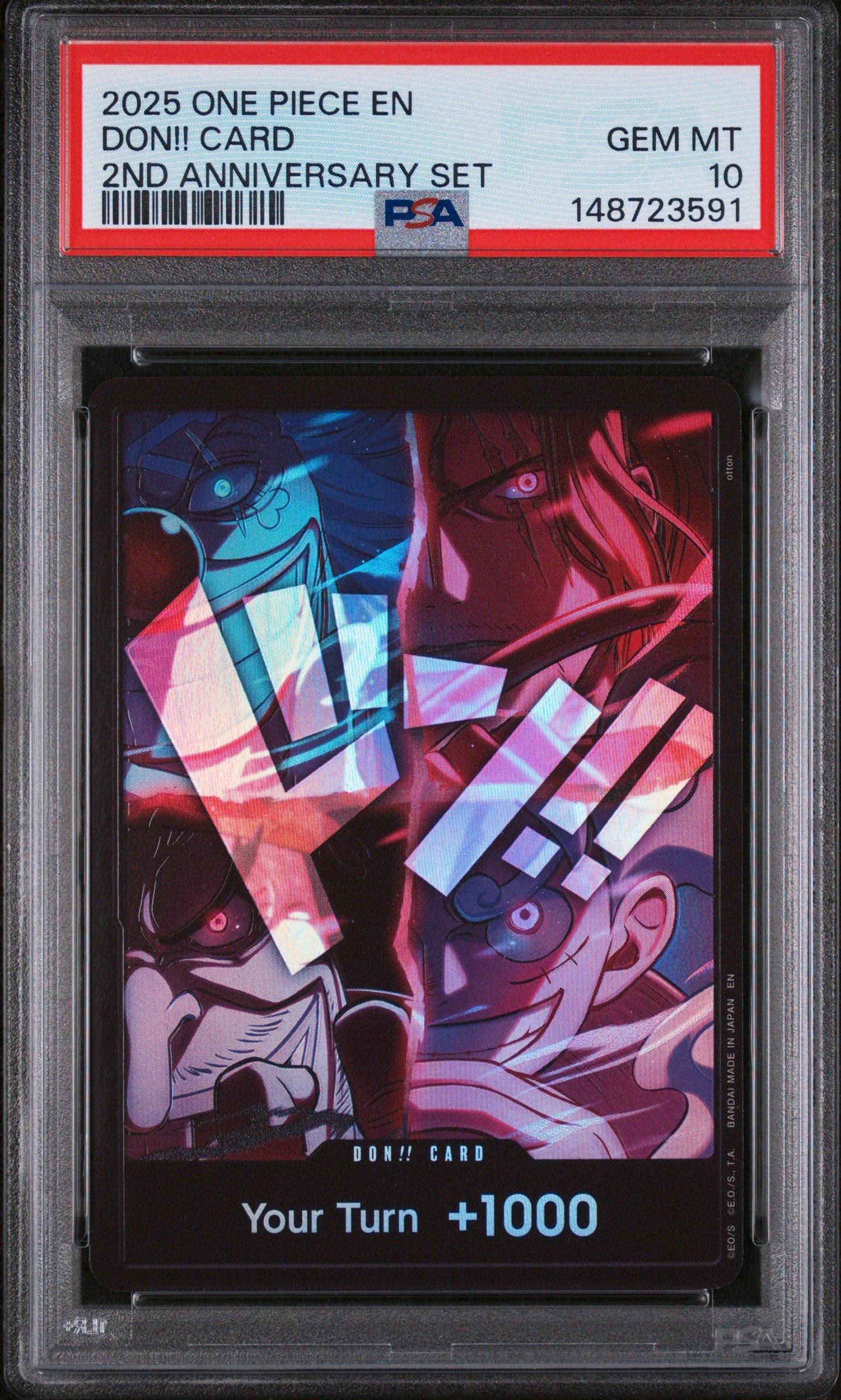 ワンピース カードゲーム 2025 ONE PIECE DON!! CARD BONNEY PSA10 2025 One Piece English Version 2nd Anniversary Set Don!! Card PSA