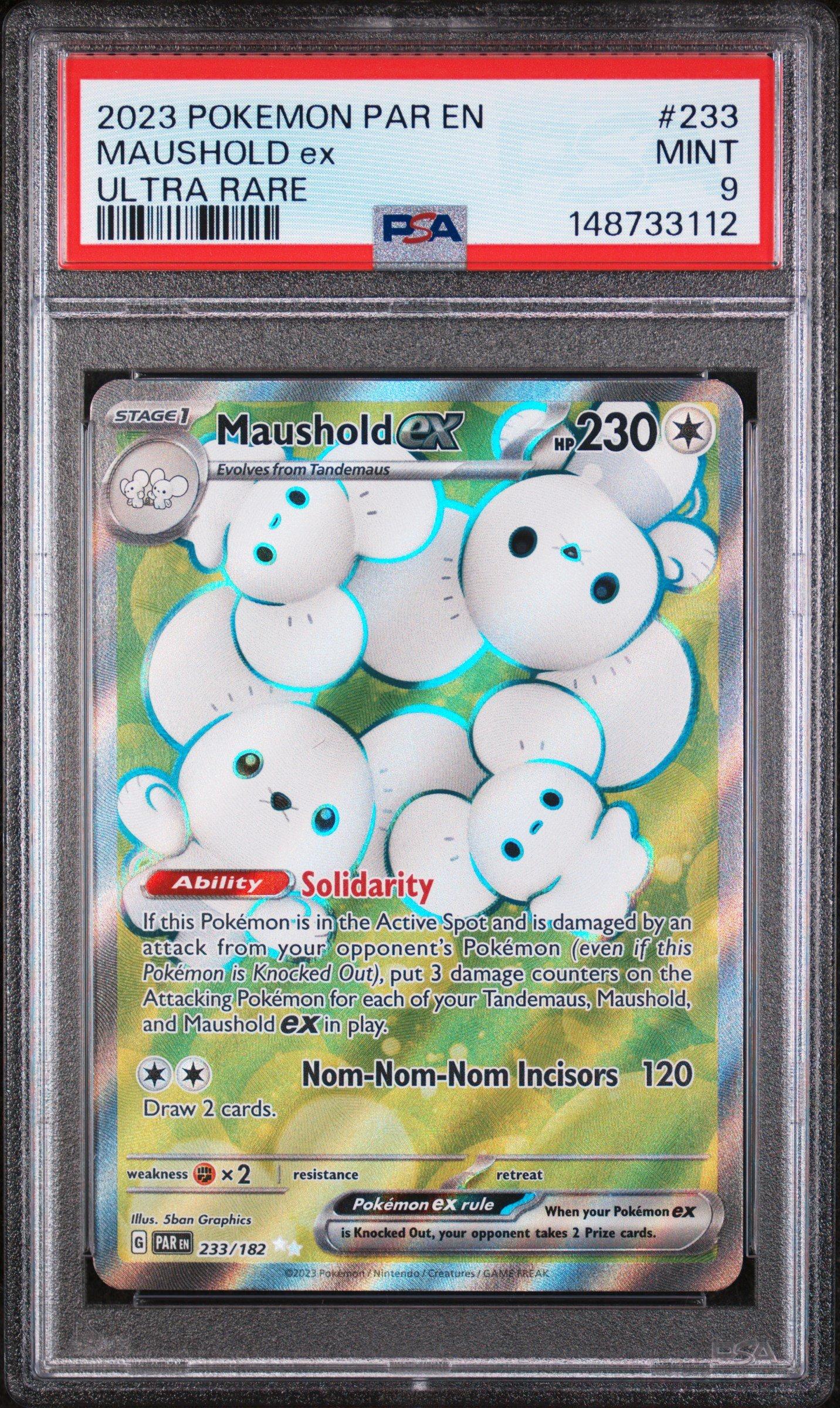 2023 Pokemon Par En-paradox Rift 233 Maushold Ex Ultra Rare PSA 9