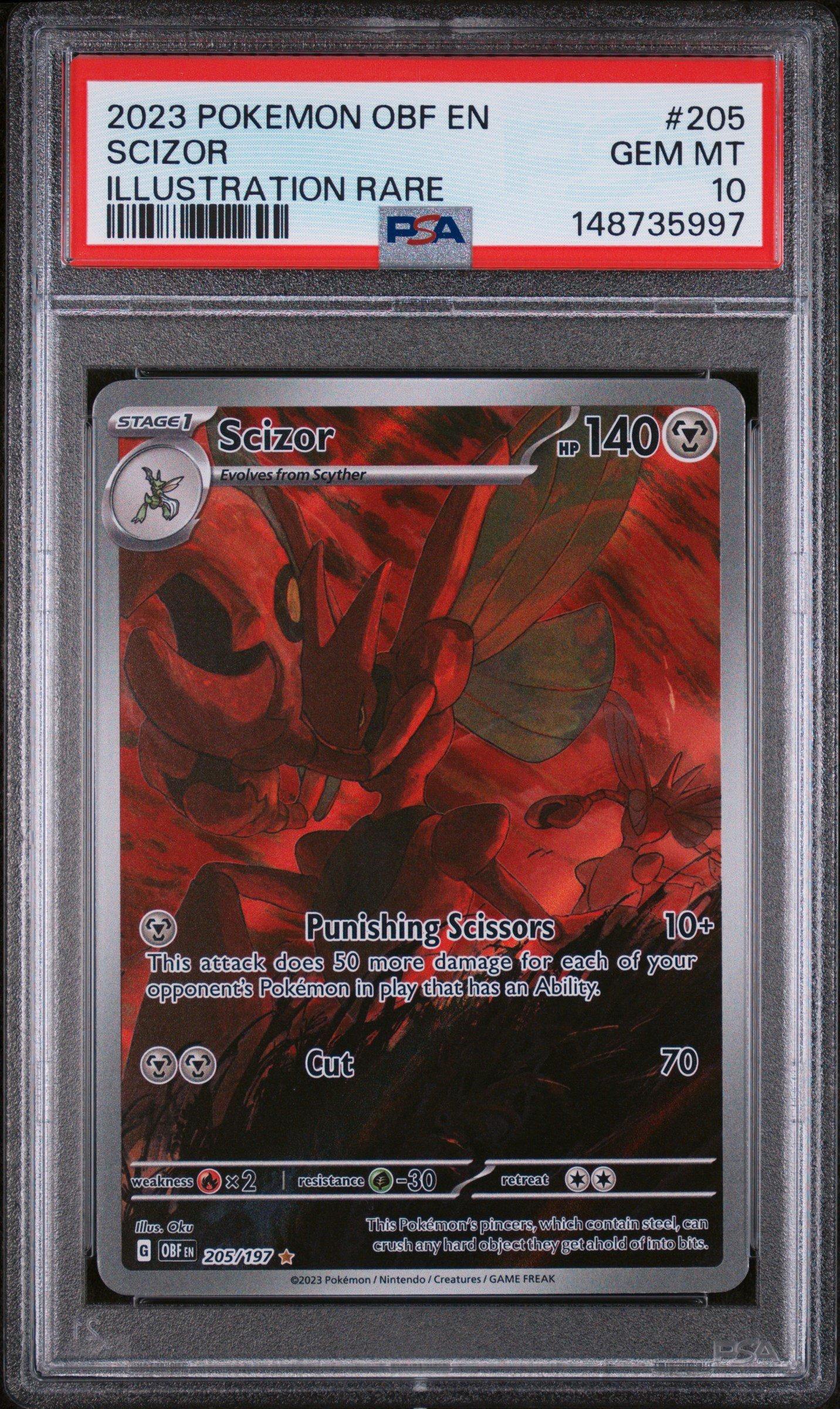 2023 Pokemon Obf En-obsidian Flames 205 Scizor Illustration Rare