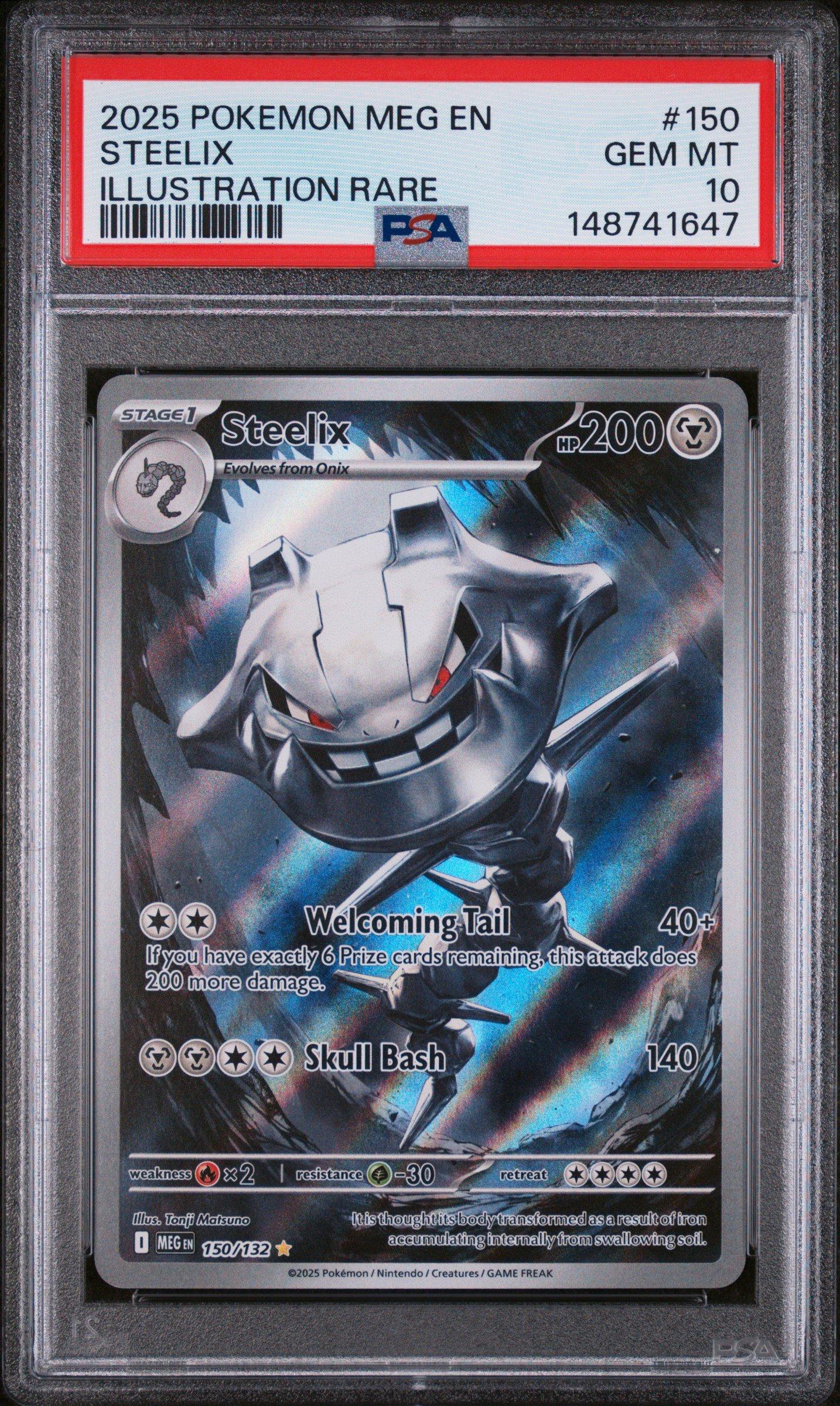 2025 Pokemon Meg En-mega Evolution 150 Steelix Illustration Rare