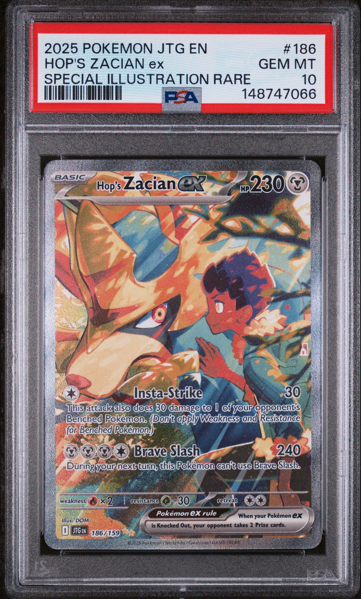 2025 Pokemon Jtg En-journey Together 186 Hop's Zacian Ex Special