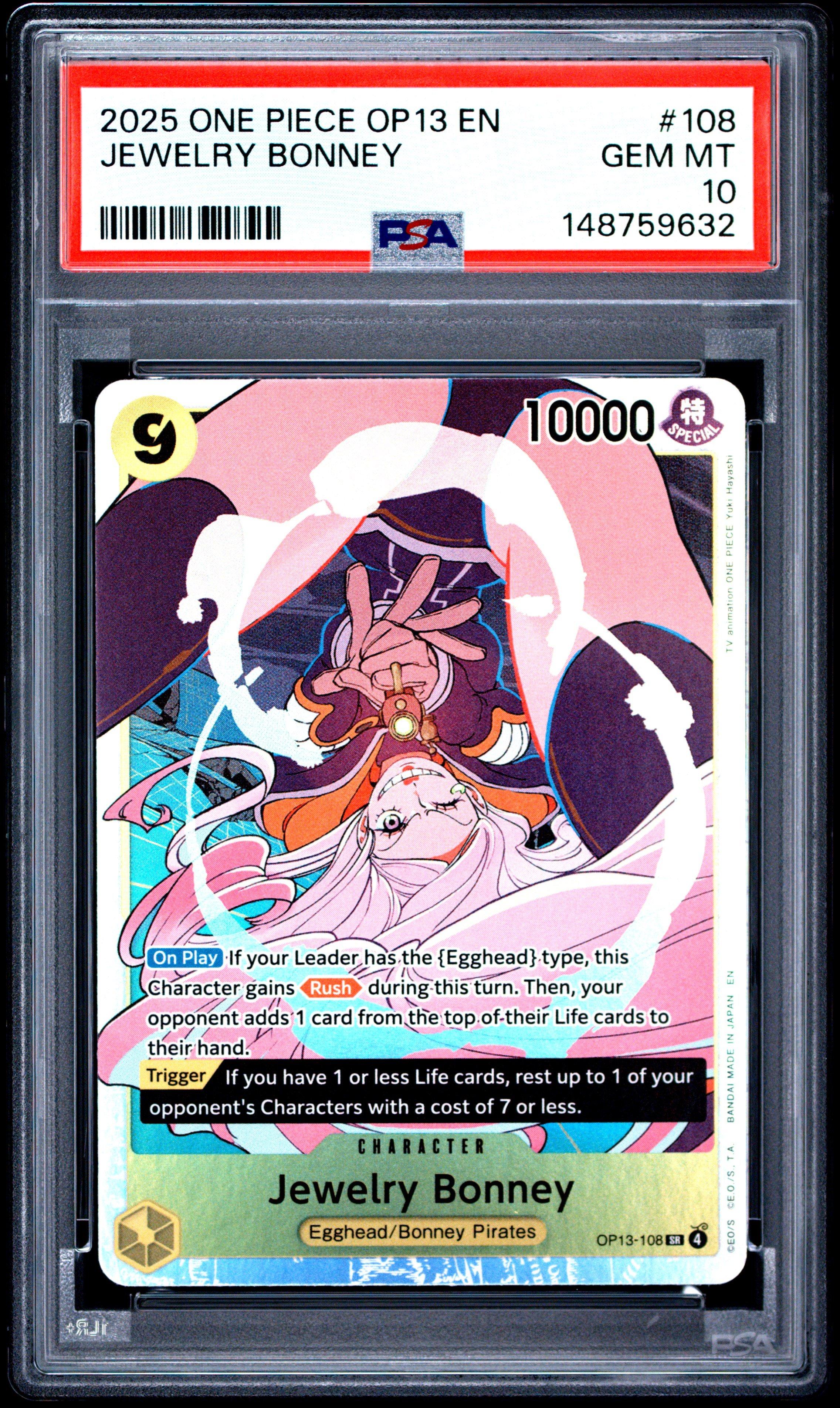 2025 One Piece Op13-carrying On His Will 108 Jewelry Bonney PSA 10