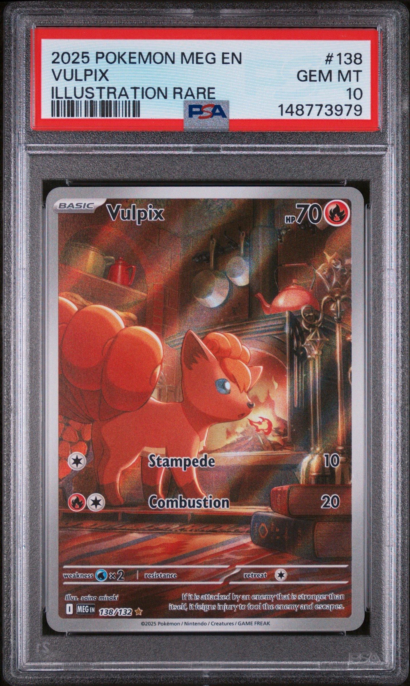 2025 Pokemon Meg En-mega Evolution 138 Vulpix Illustration Rare