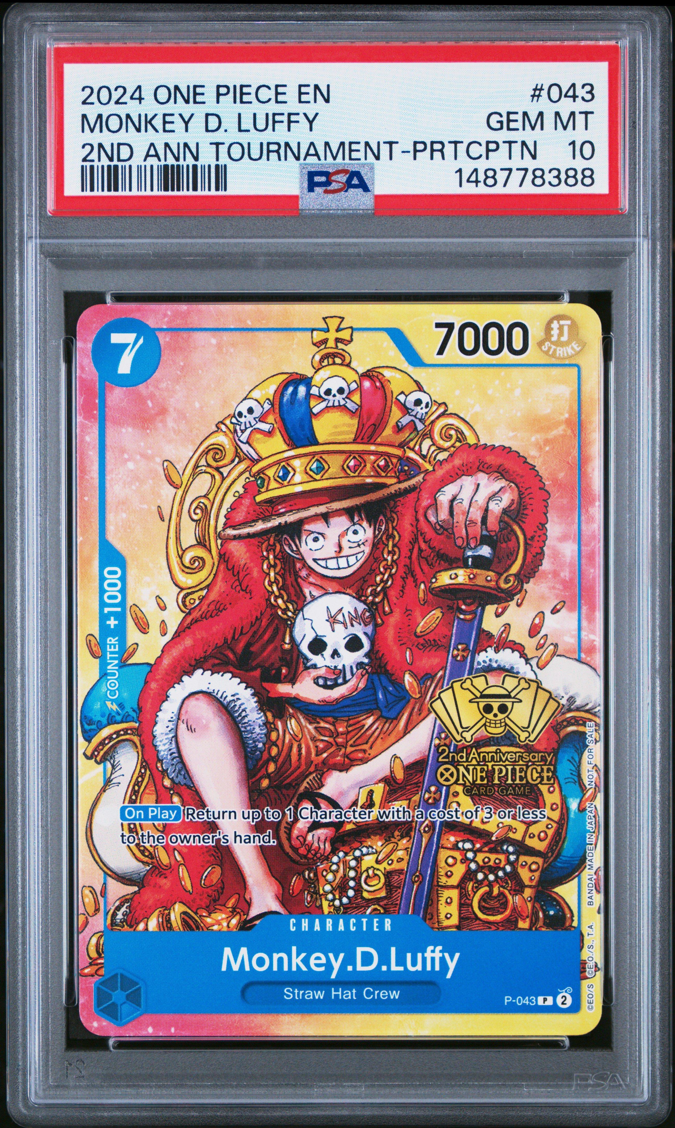 2024 One Piece Promos 043 Monkey D. Luffy 2nd Anniversary