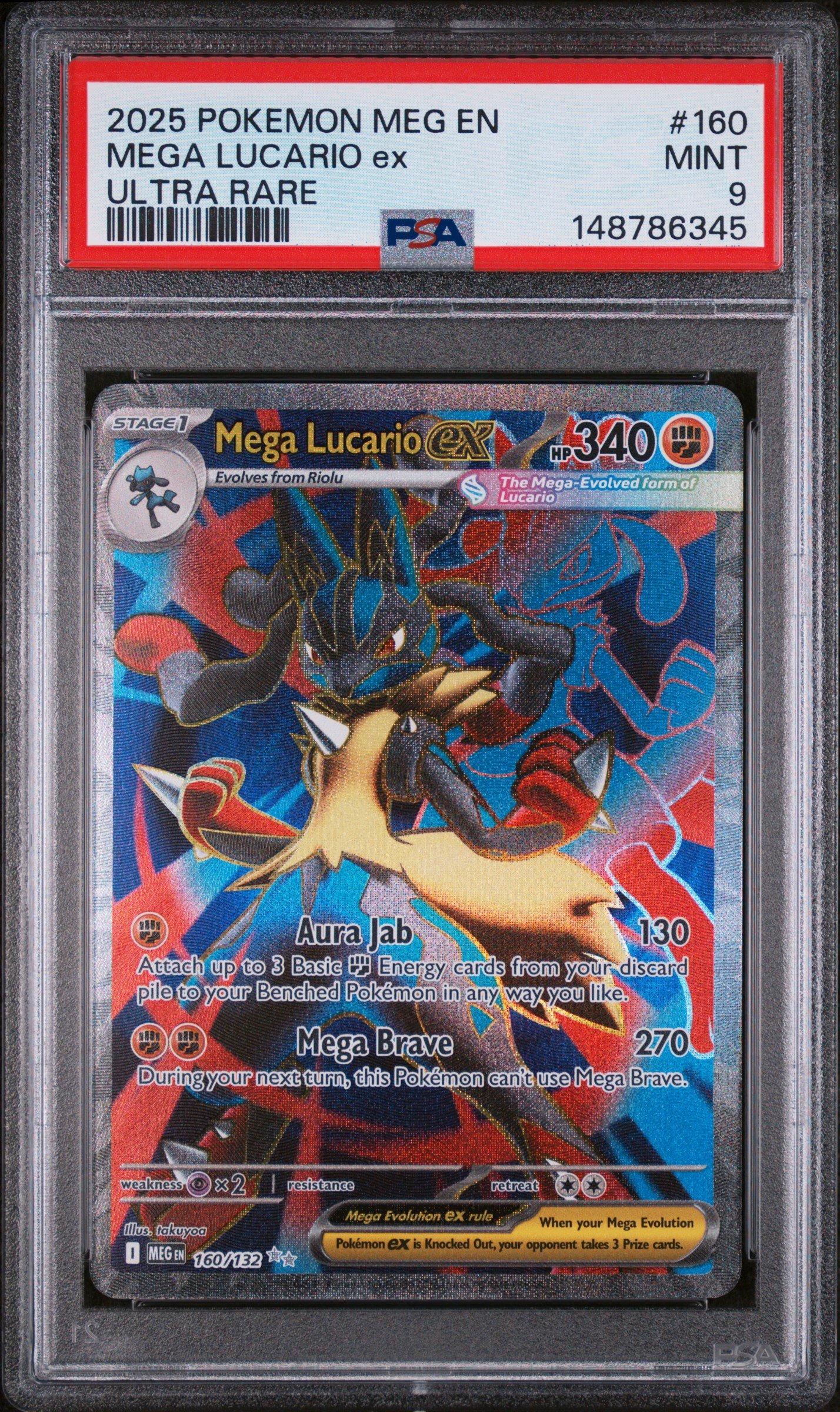 2025 Pokemon Meg En-mega Evolution 160 Mega Lucario Ex Ultra Rare
