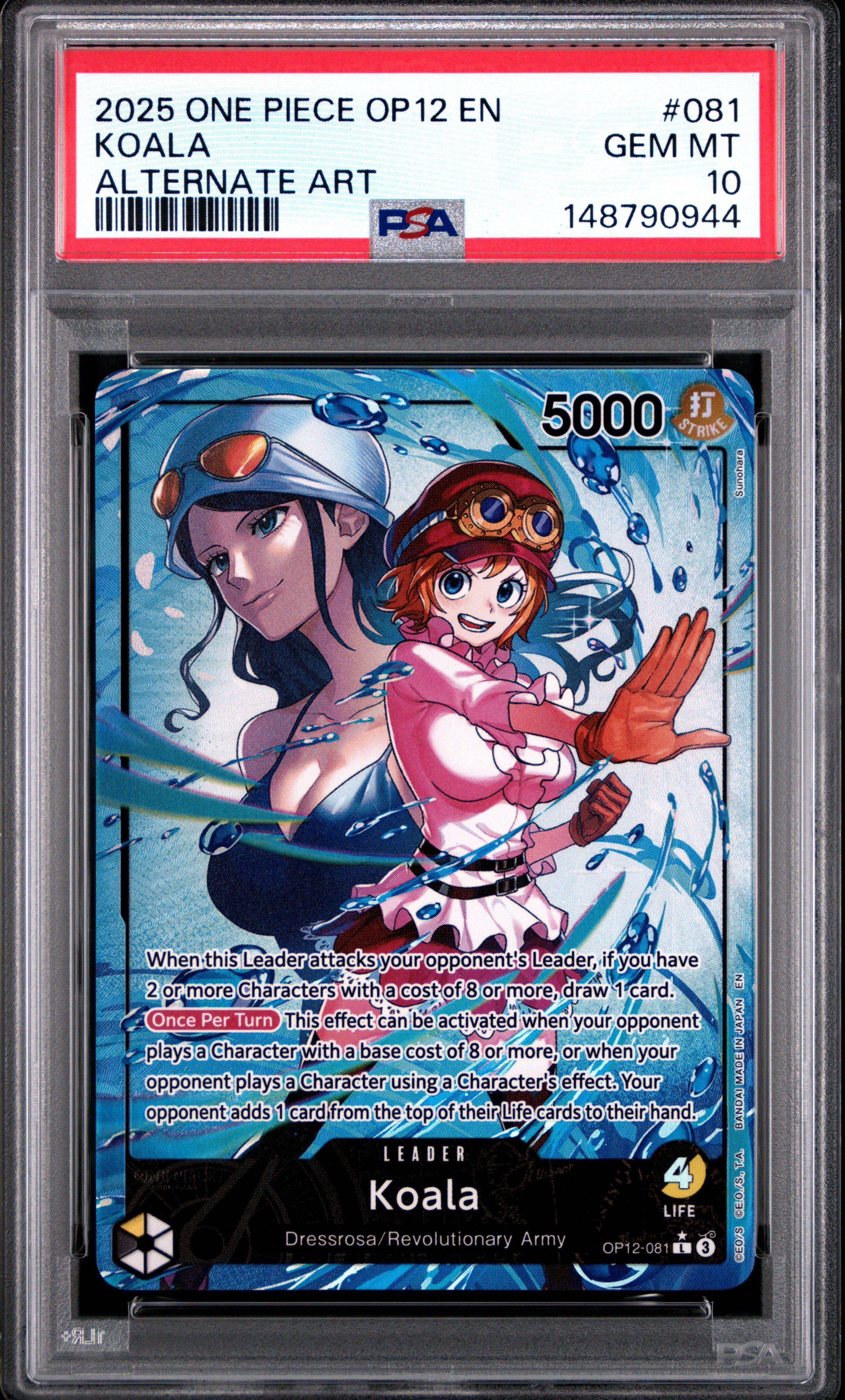 2025 One Piece Op12-legacy Of The Master 081 Koala Alternate Art