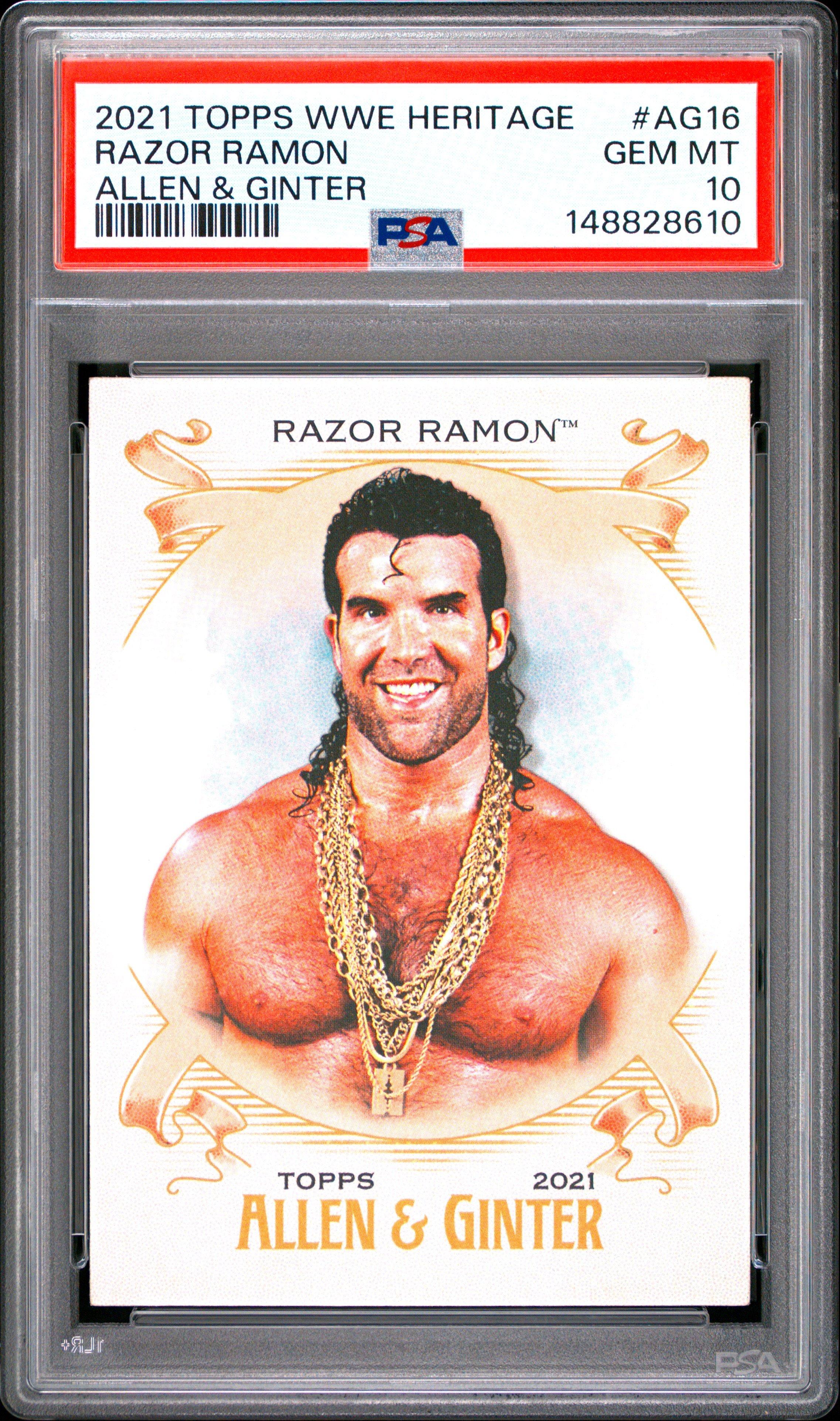 ★MM23　84㎝　 740g★ 2021 Topps Wwe Heritage Allen & Ginter Ag16 Razor Ramon PSA 10