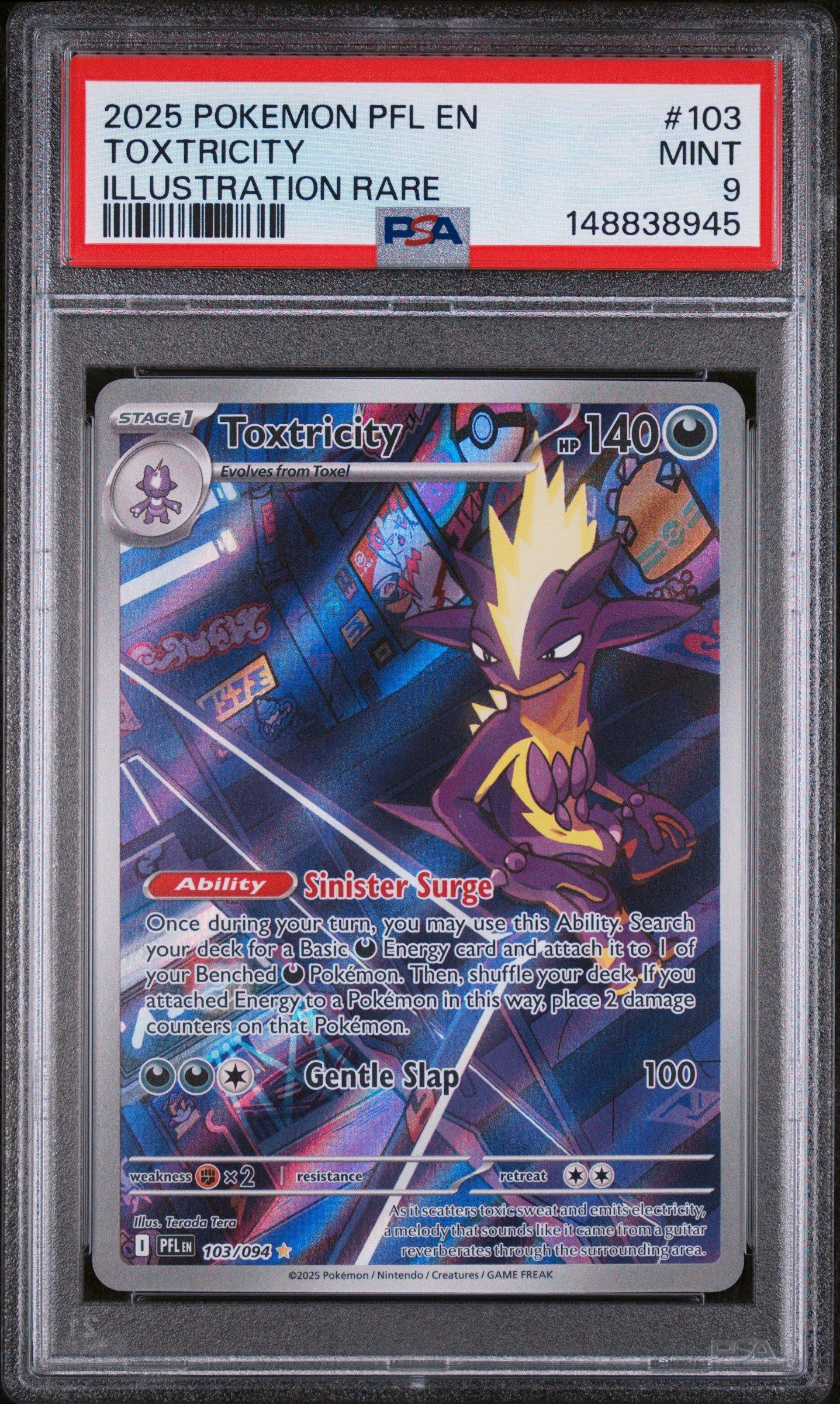 2025 Pokemon Pfl En-phantasmal Flames 103 Toxtricity Illustration