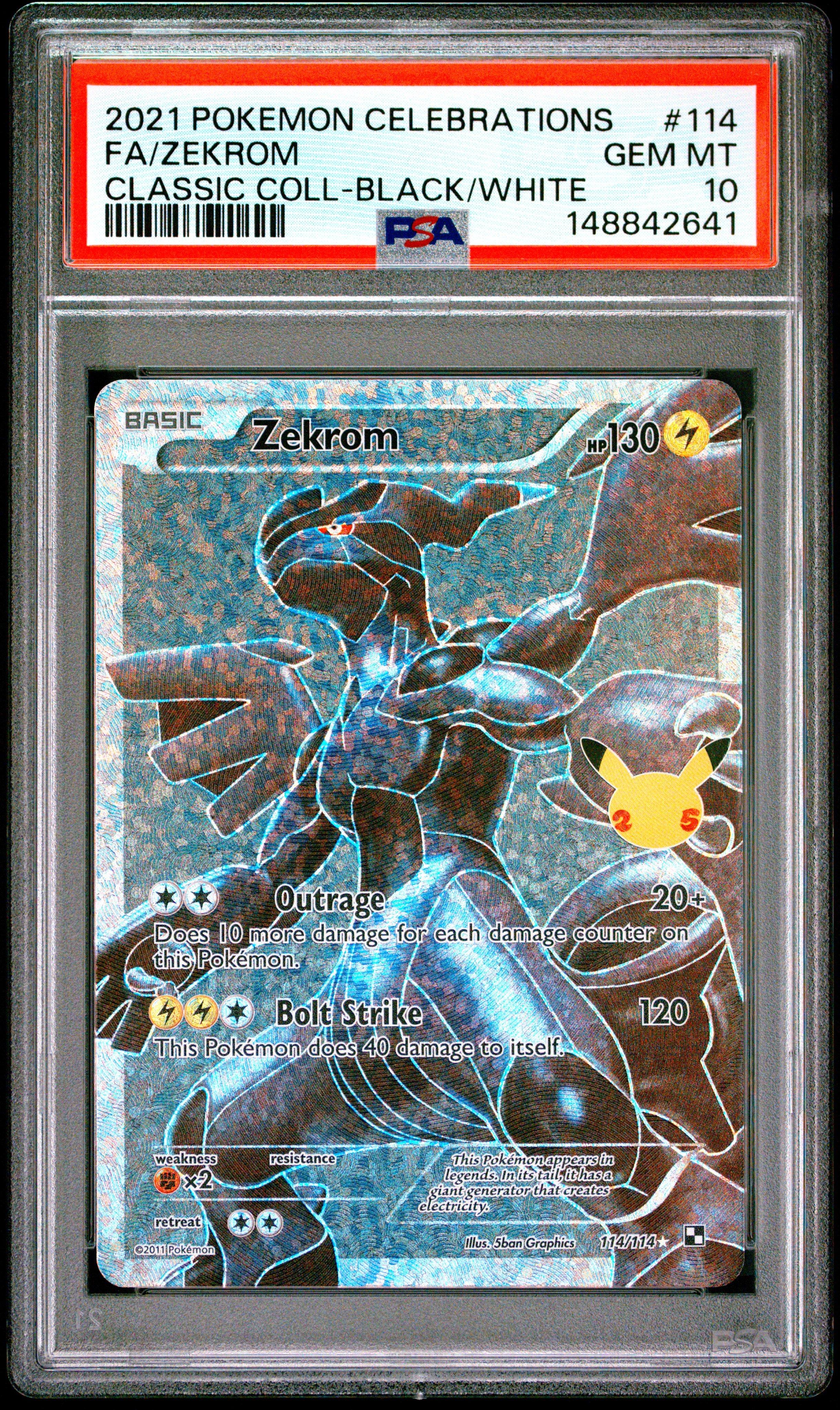 2021 Pokemon Celebrations Classic Collection 114 Full Art/zekrom