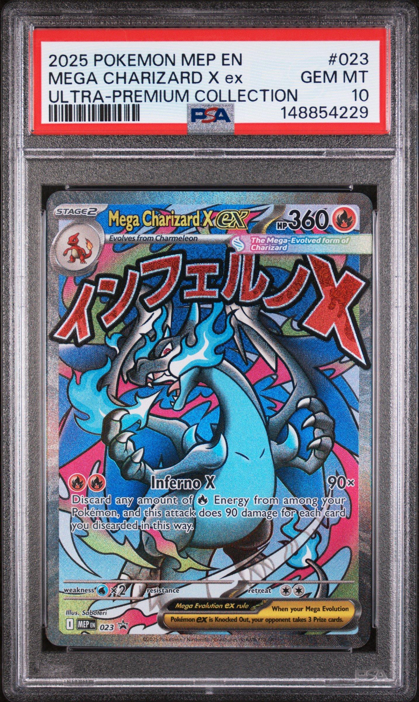 2025 Pokemon Mep En-me Black Star Promo 023 Mega Charizard X Ex