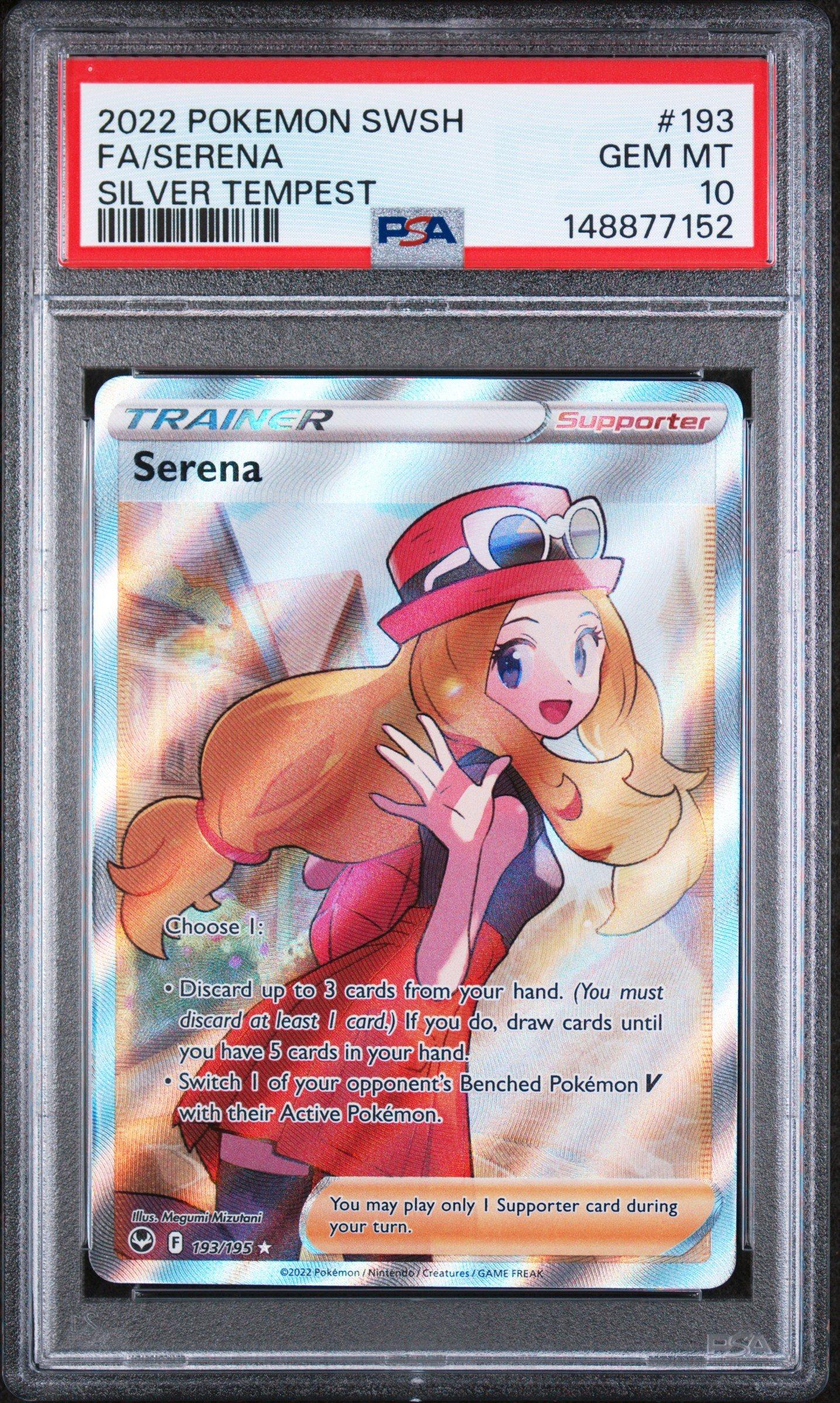2022 Pokemon Sword & Shield Silver Tempest 193 Full Art/serena PSA