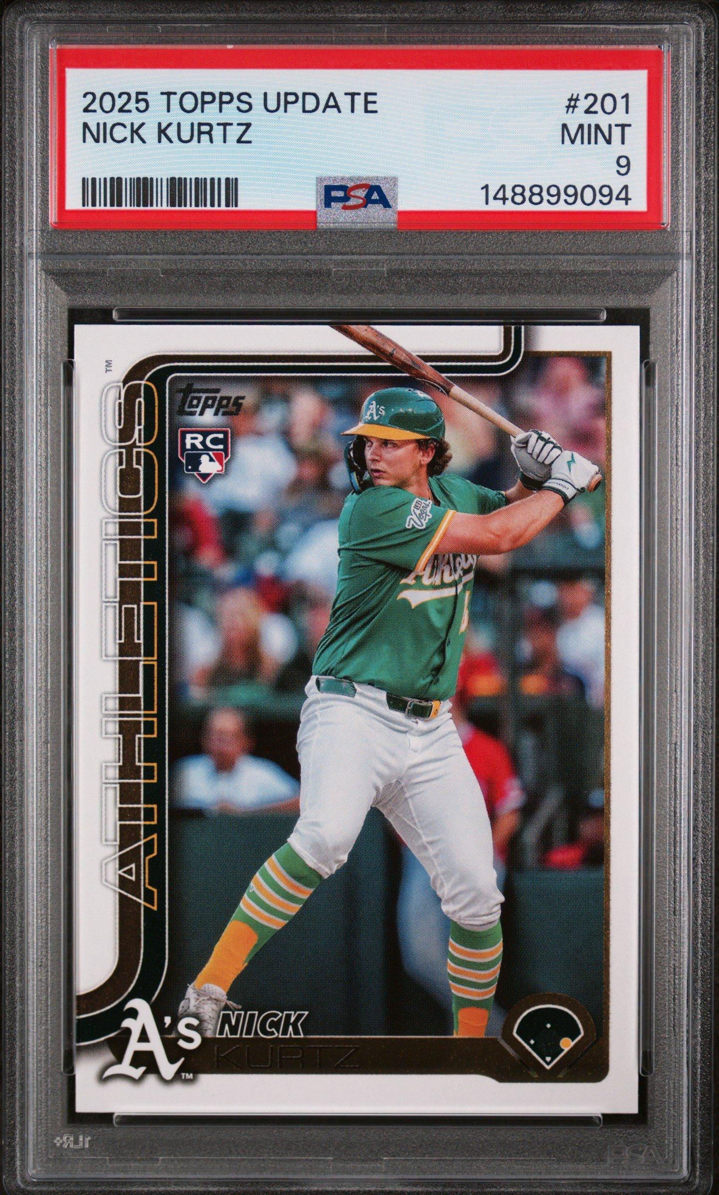 2025 Topps Update 201 Nick Kurtz PSA 9