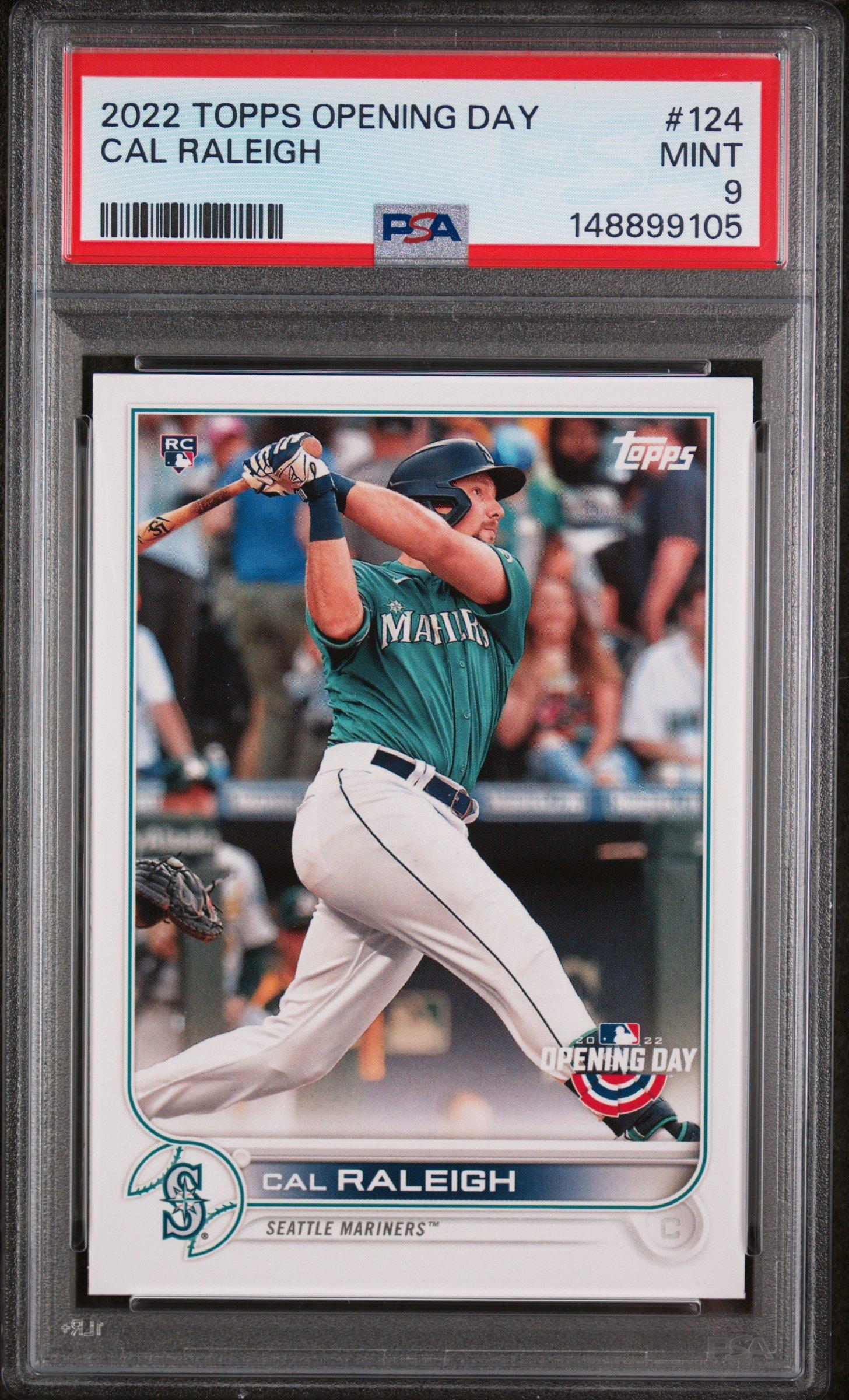 2022 Topps Opening Day 124 Cal Raleigh PSA 9