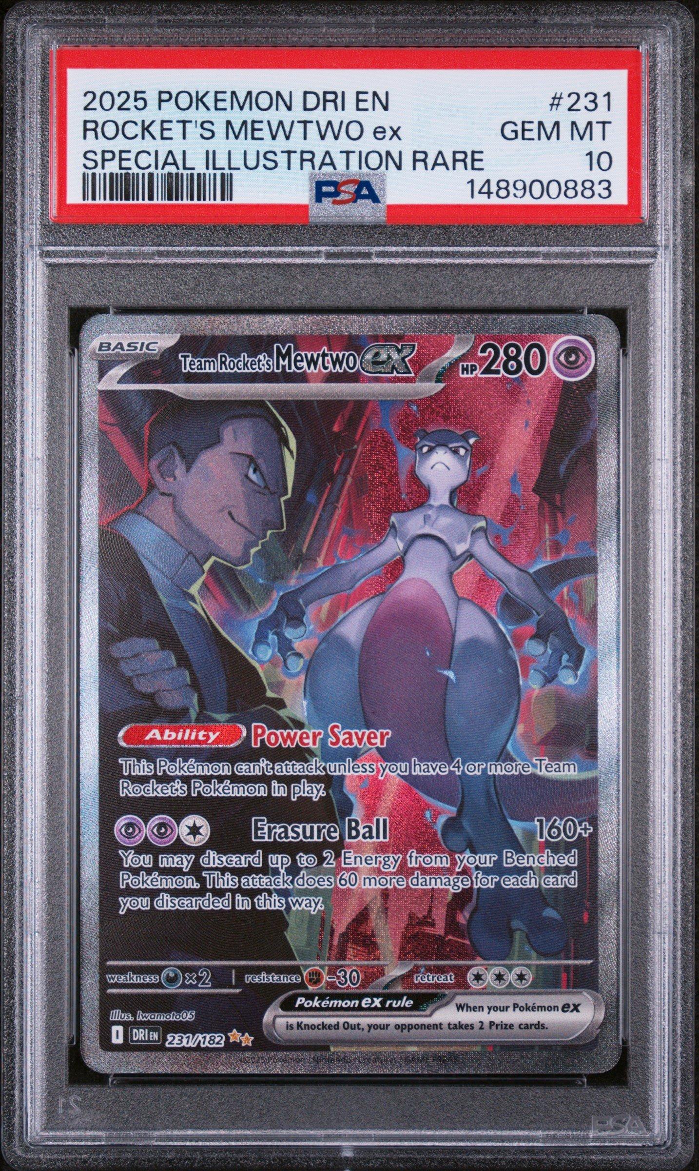 【psa10】2025 ポケモンカード MA 3連番　226 230 231 2025 Pokemon Dri En-destined Rivals 231 Team Rocket's Mewtwo Ex