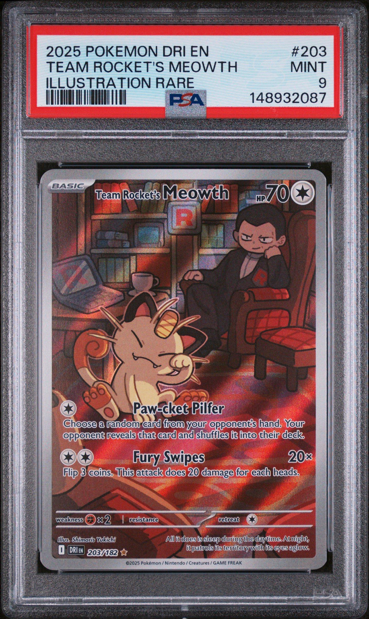 2025 Pokemon Dri En-destined Rivals 203 Team Rocket's Meowth