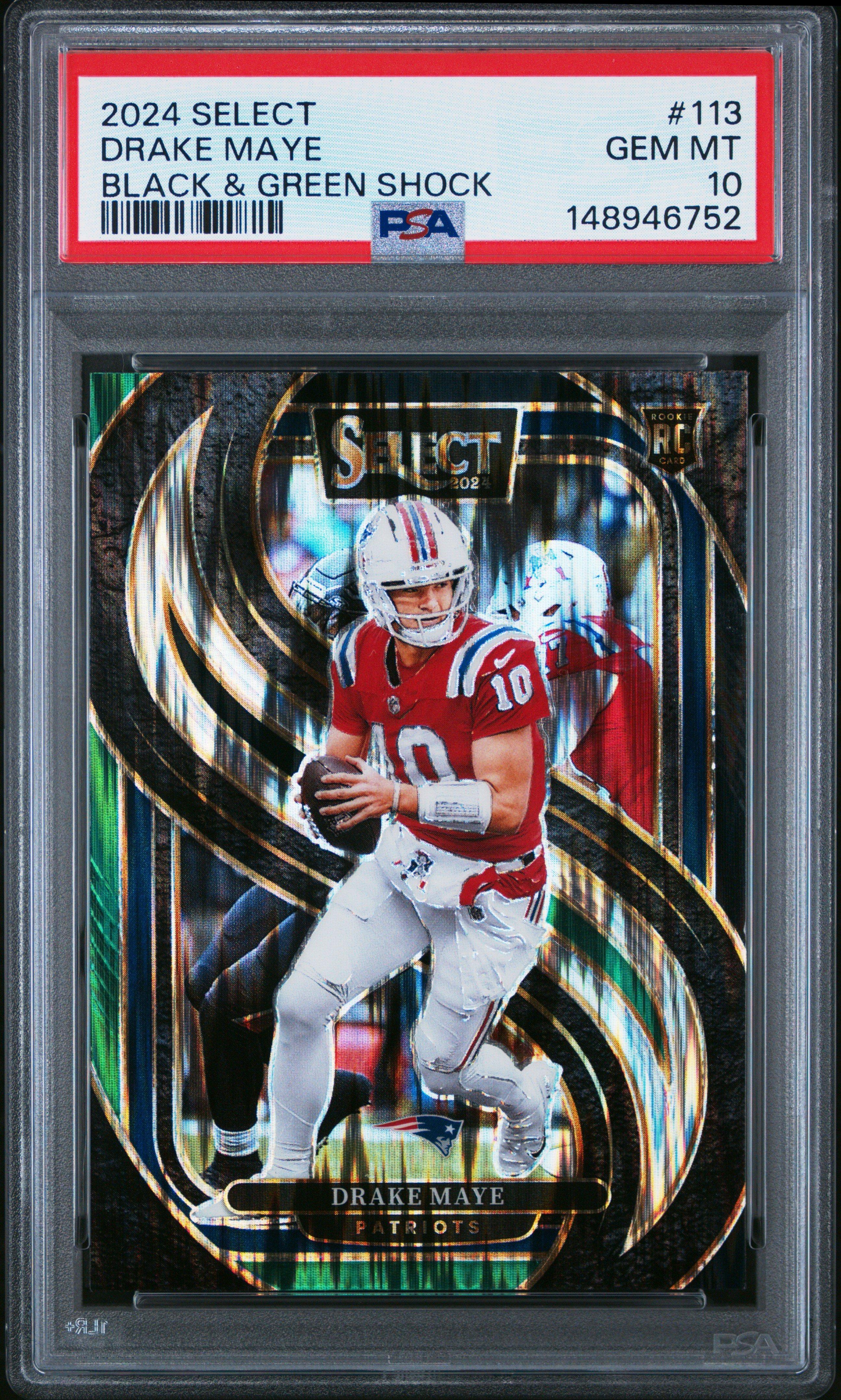 2023 Panini Select 199 Puka Nacua Die-cut Zebra Prizm PSA 10
