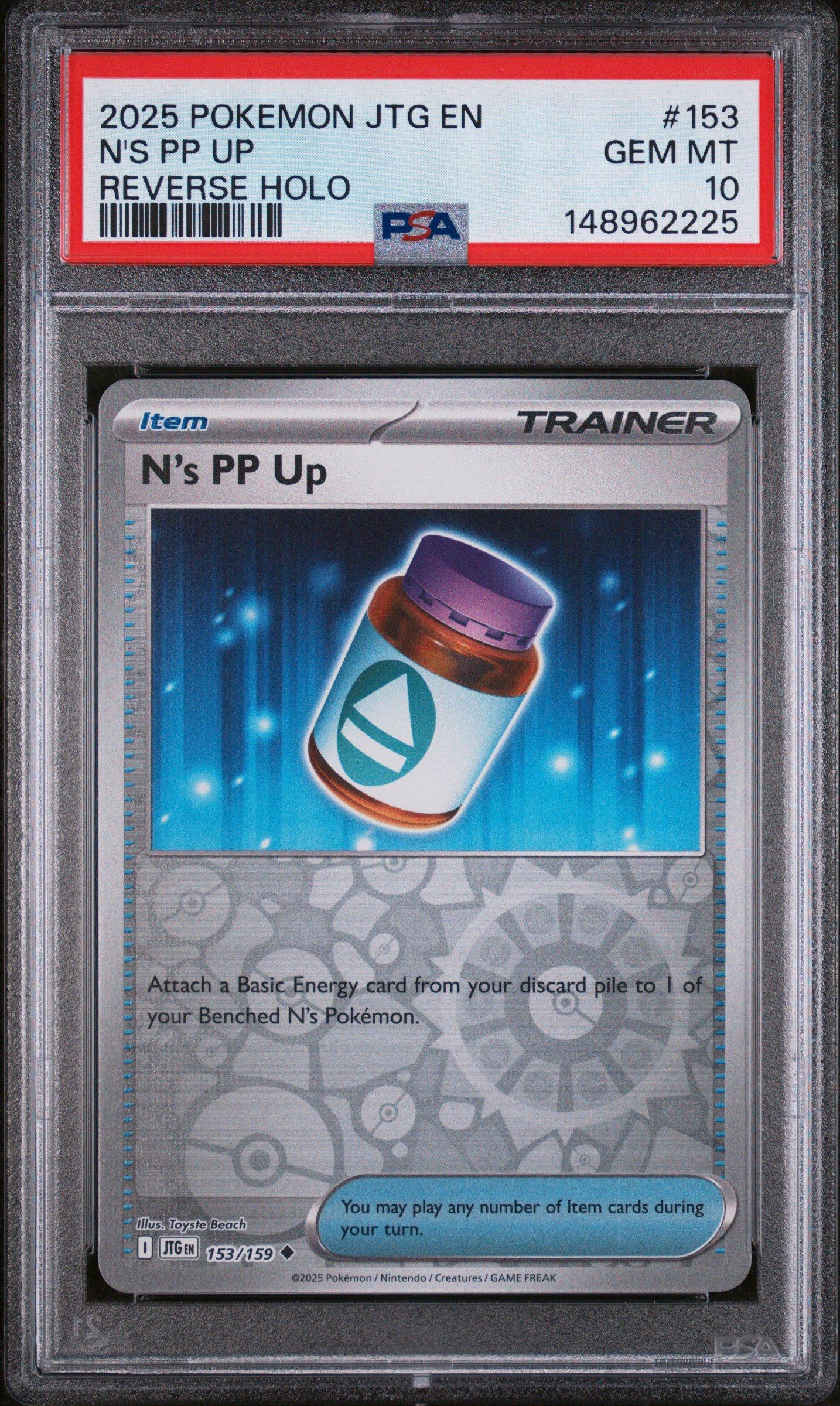 2025 Pokemon Jtg En-journey Together 153 N's Pp Up Reverse Holo