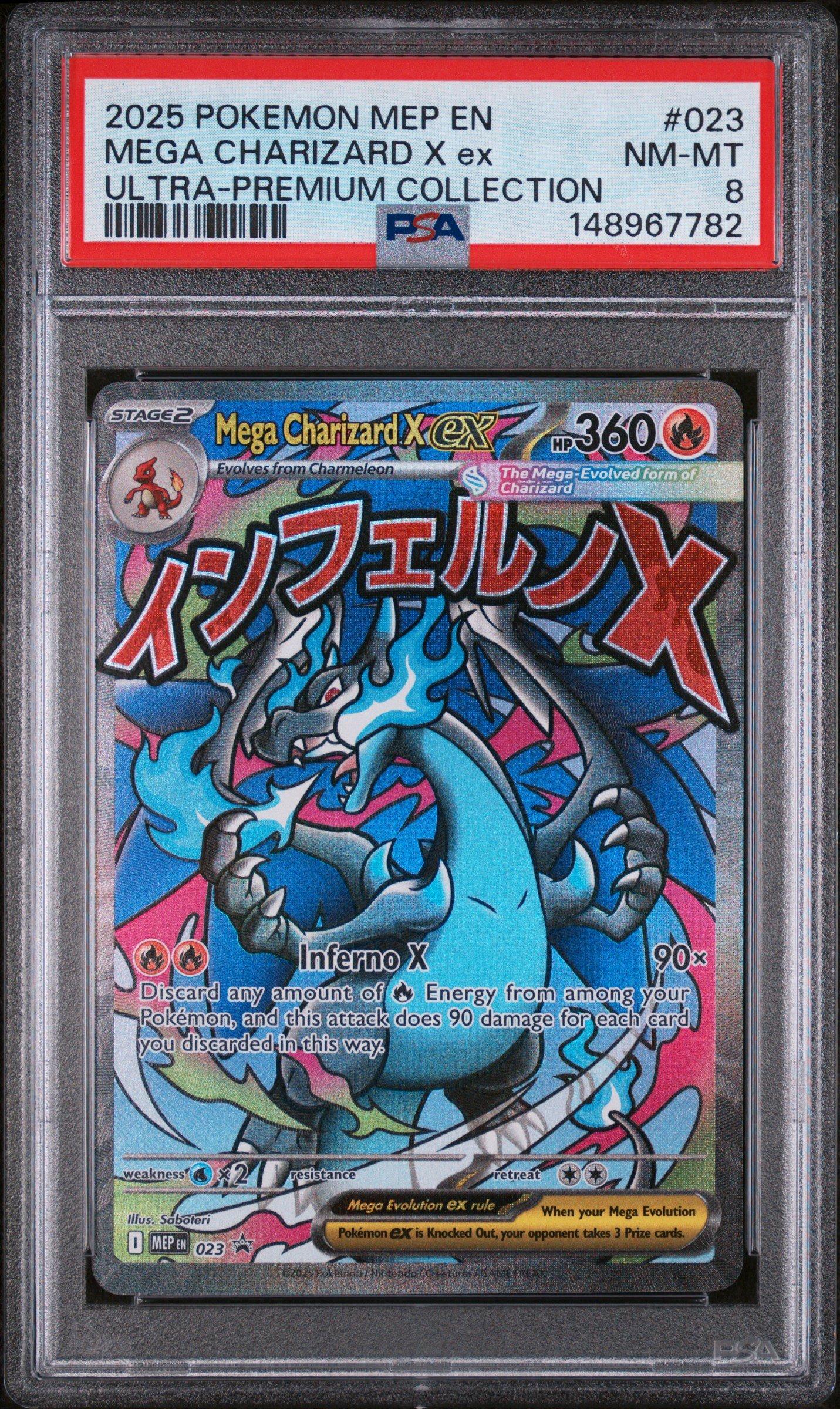 2025 Pokemon Mep En-me Black Star Promo 023 Mega Charizard X Ex