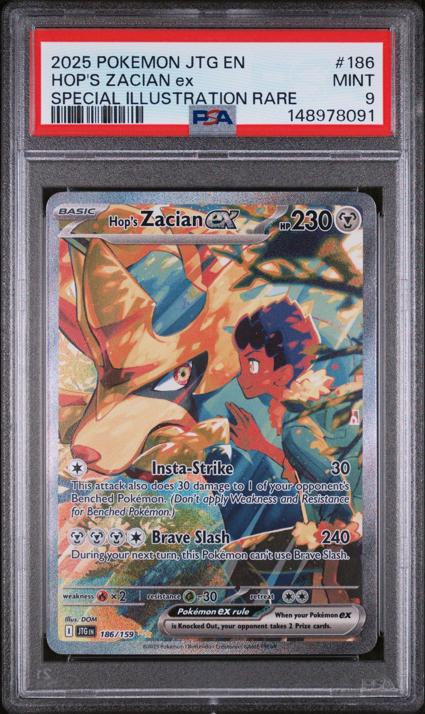 2025 Pokemon Jtg En-journey Together 186 Hop's Zacian Ex Special