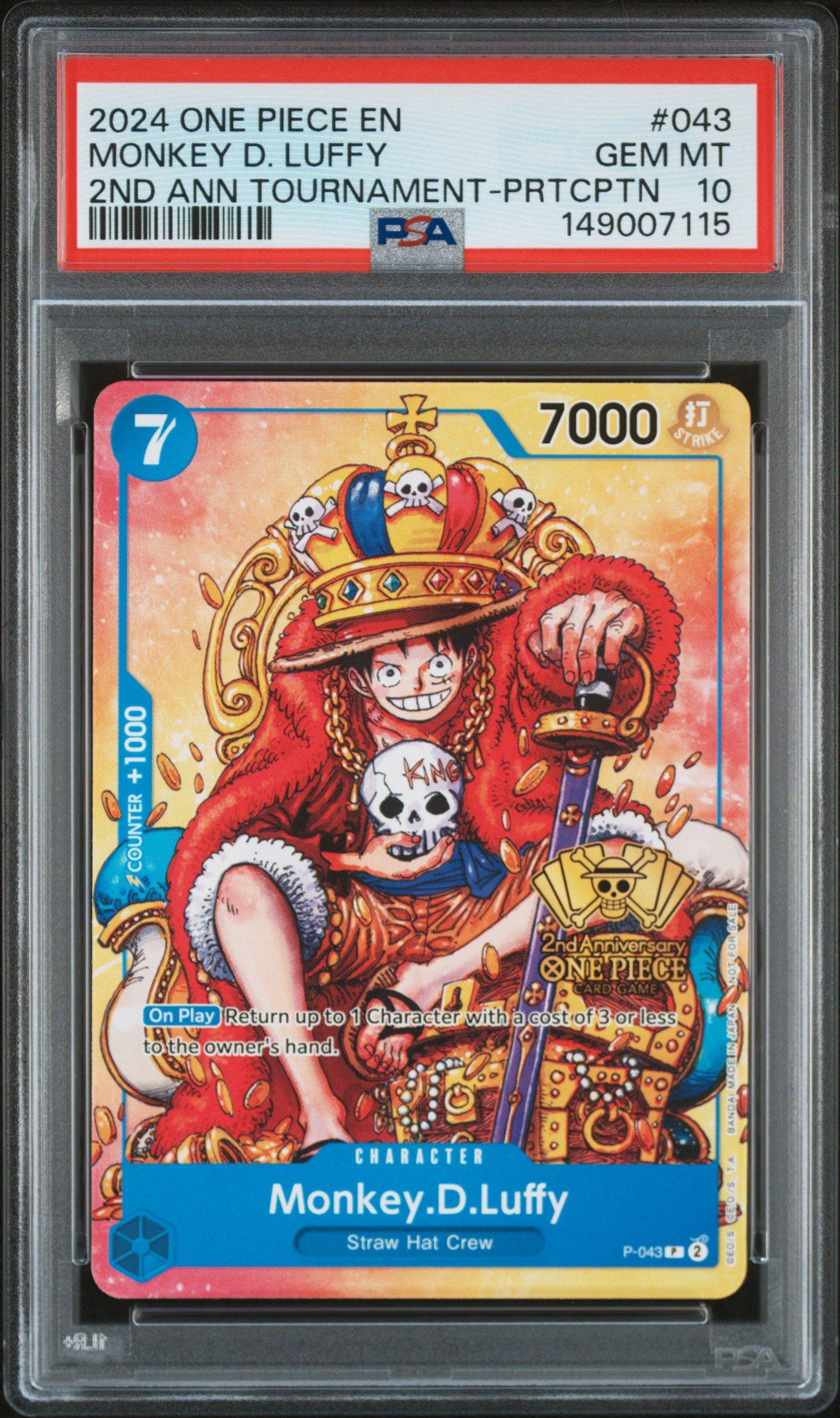 PSA10 ルフィ 2ND ANNIVERSARY SET LUFFY Monkey D. Luffy 2025 One Piece 2ND Anniversary Set JP (English